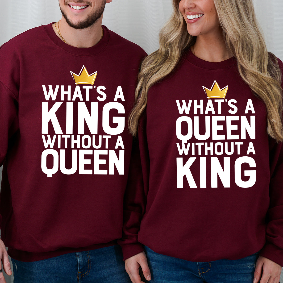 King Queen Without Matching Hoodies For Couples
