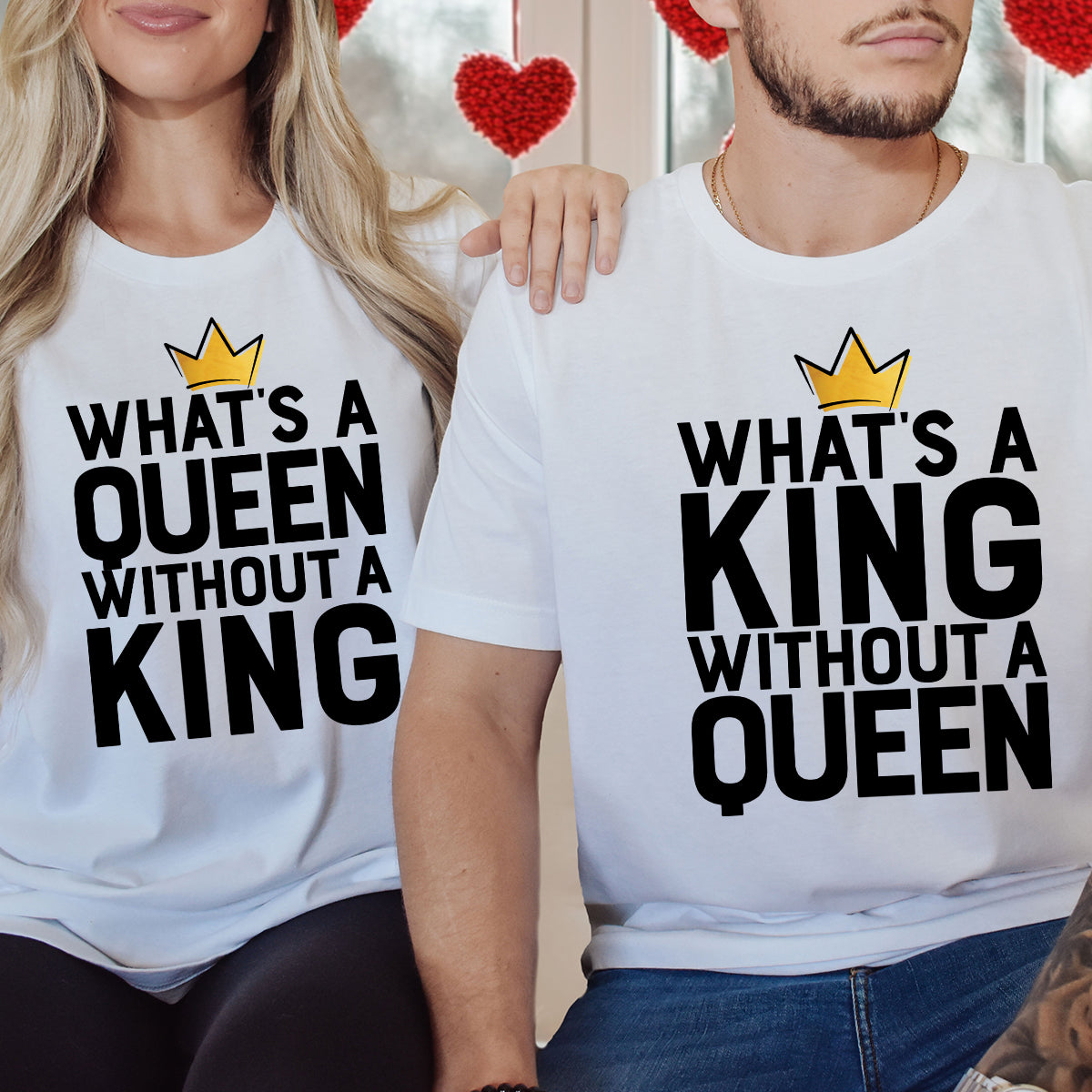 King Queen Without Matching T-Shirts For Couples