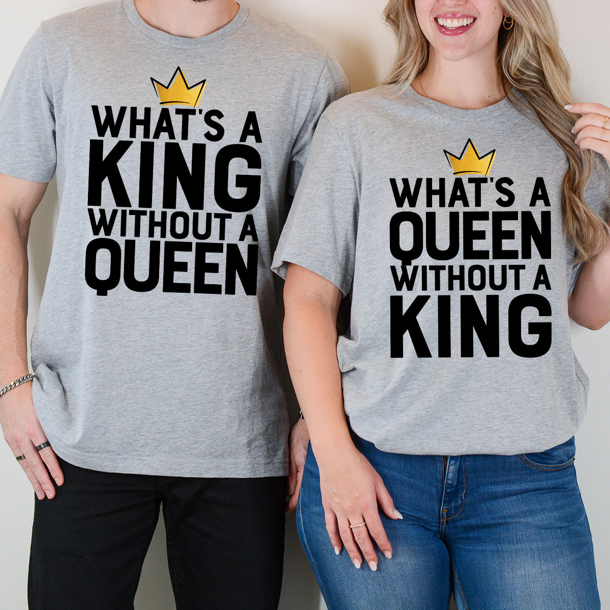 King Queen Without Matching T-Shirts For Couples