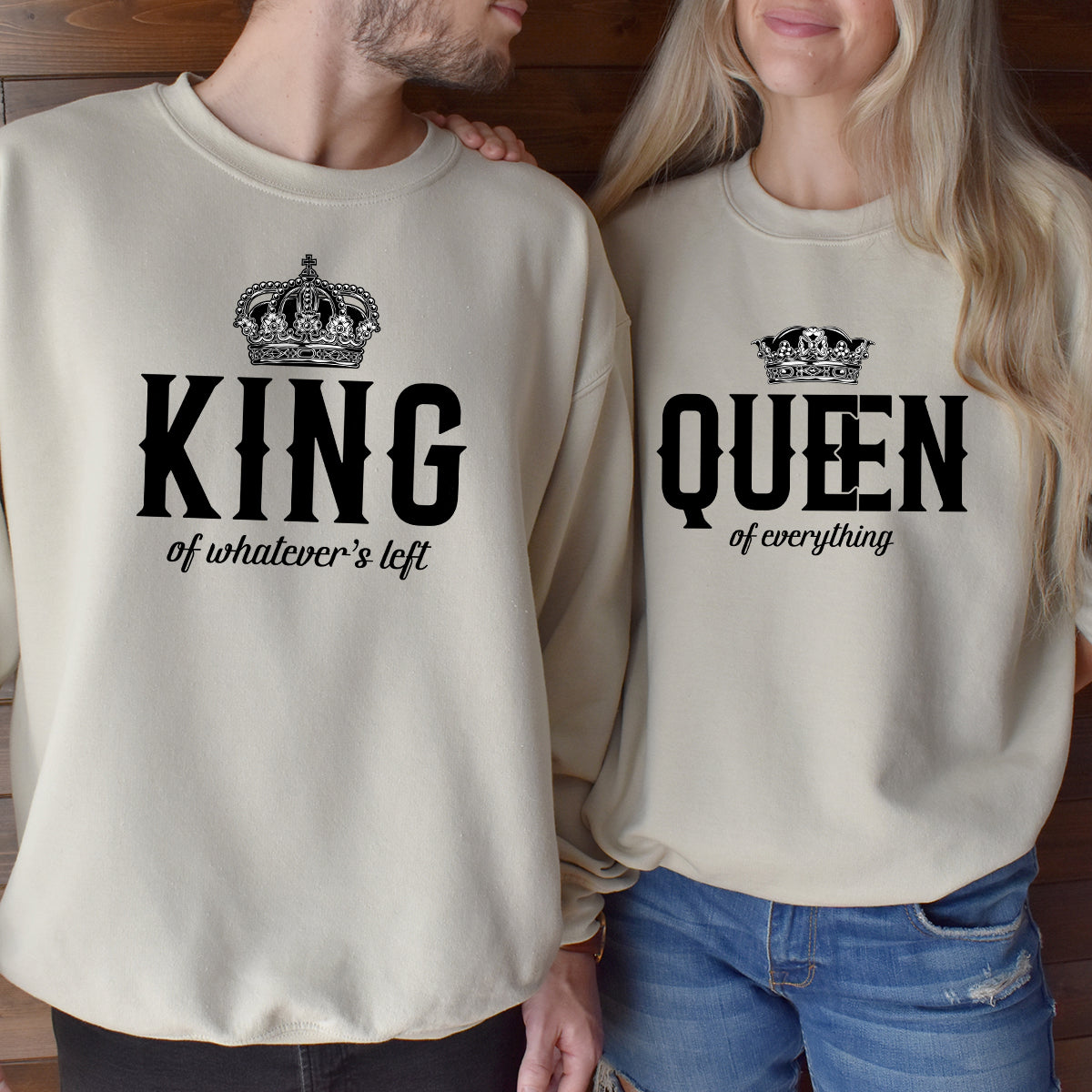 King x Queen Of Everything Matching Hoodies For Couples