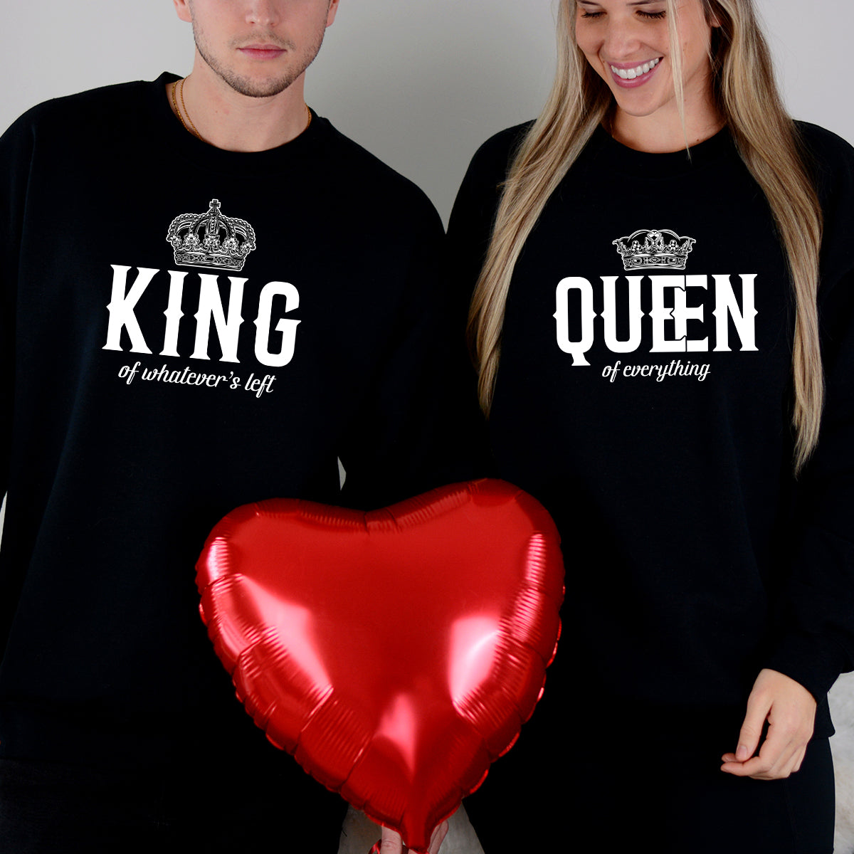 King x Queen Of Everything Matching Hoodies For Couples