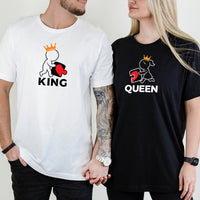 King x Queen Puzzle Matching T-Shirts For Couples