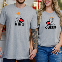 King x Queen Puzzle Matching T-Shirts For Couples