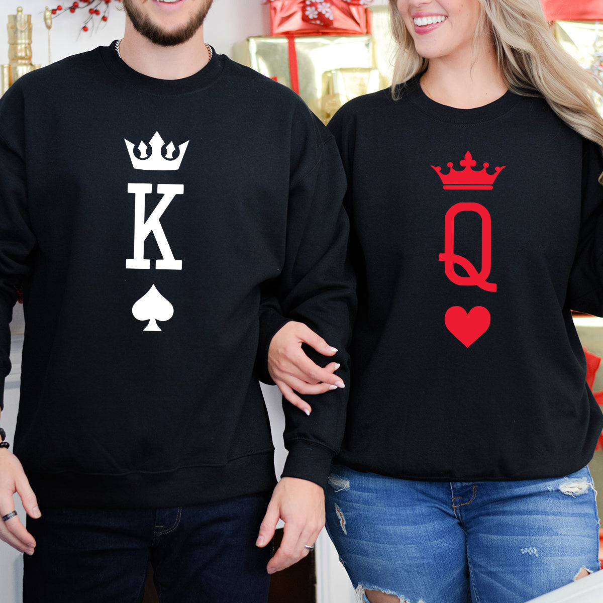 King x Queen Symbol Matching Hoodies For Couples