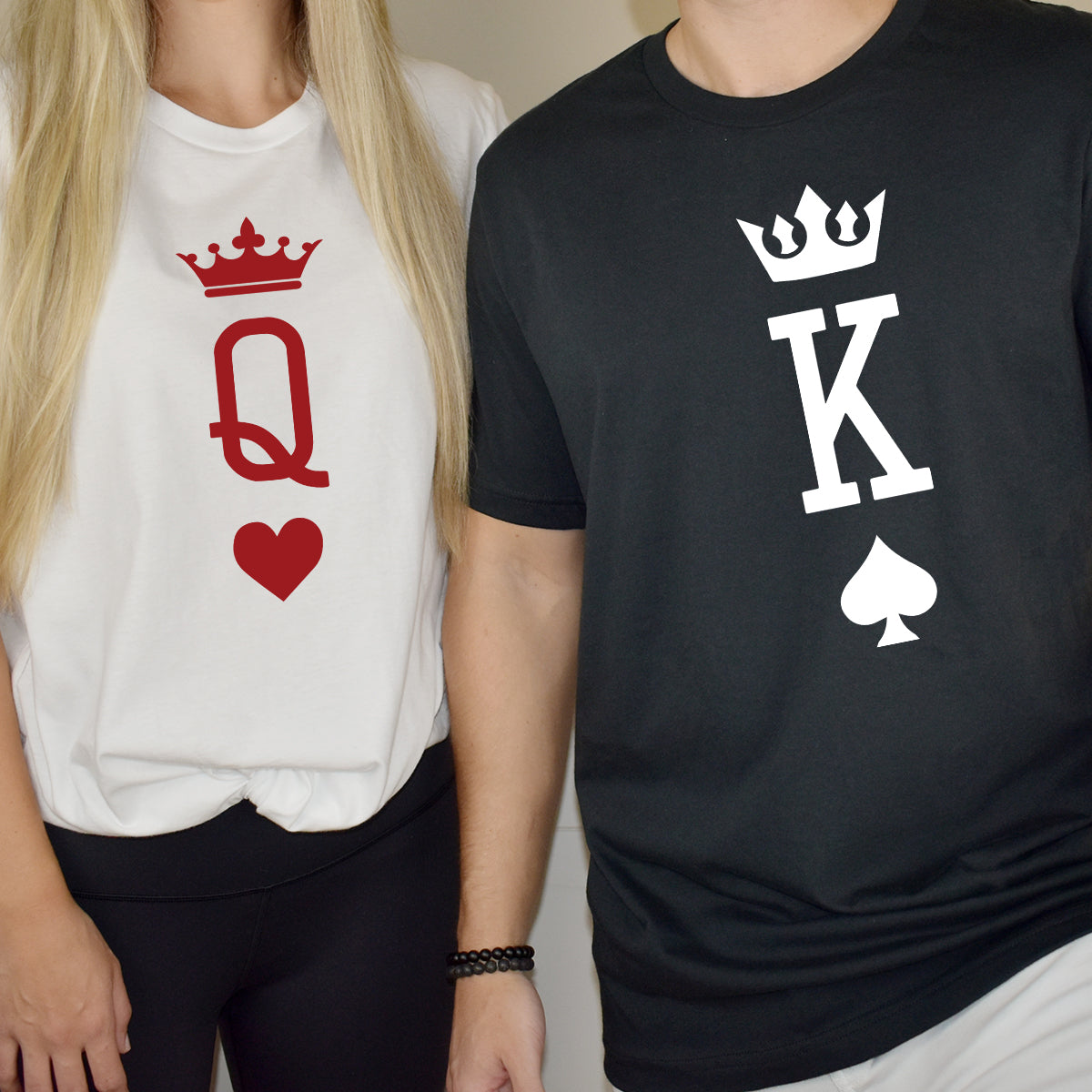 King x Queen Symbol Matching T-Shirts For Couples