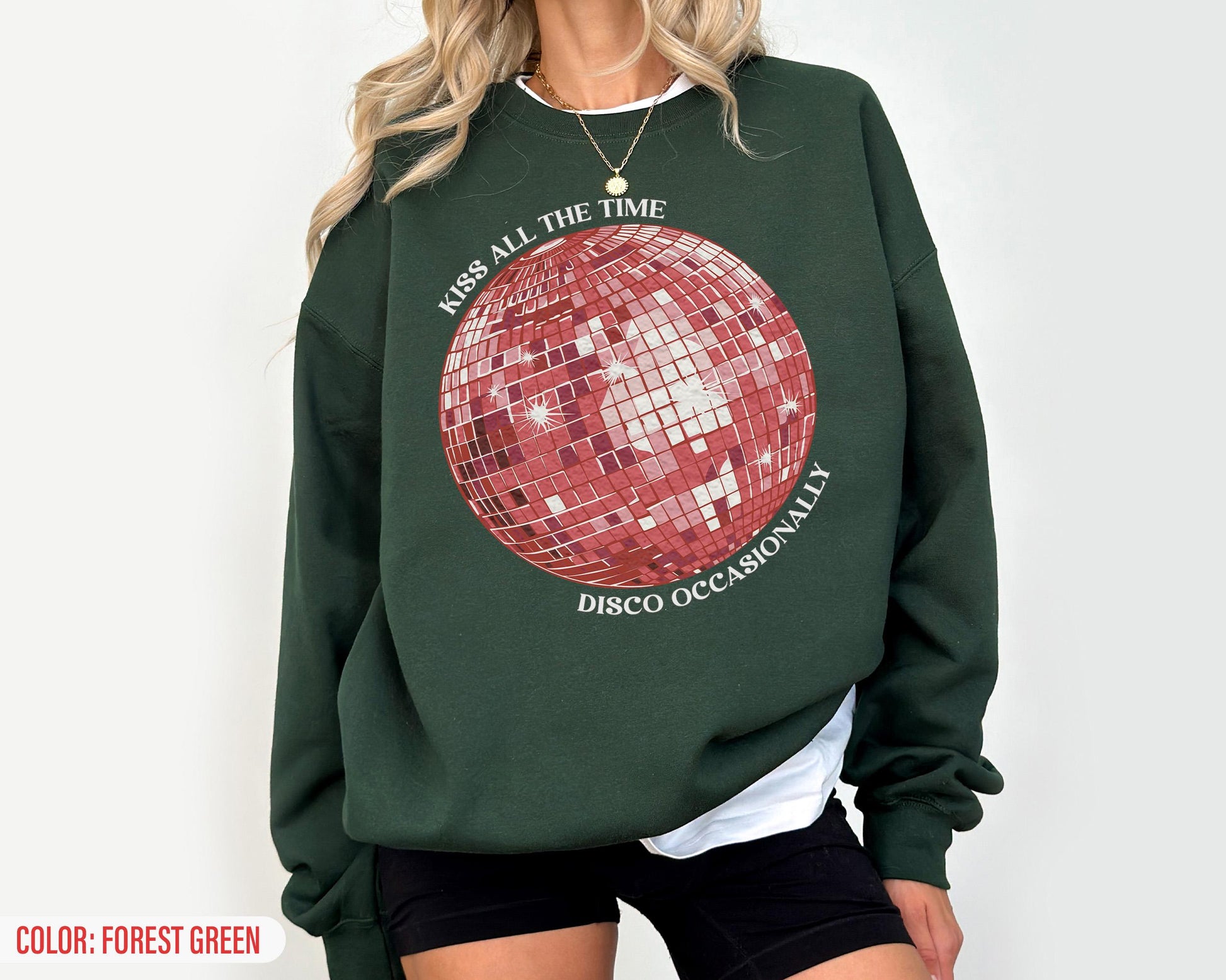 Kiss All The Time Disco Occasionally Shirt – Funny Retro Disco Graphic Tee