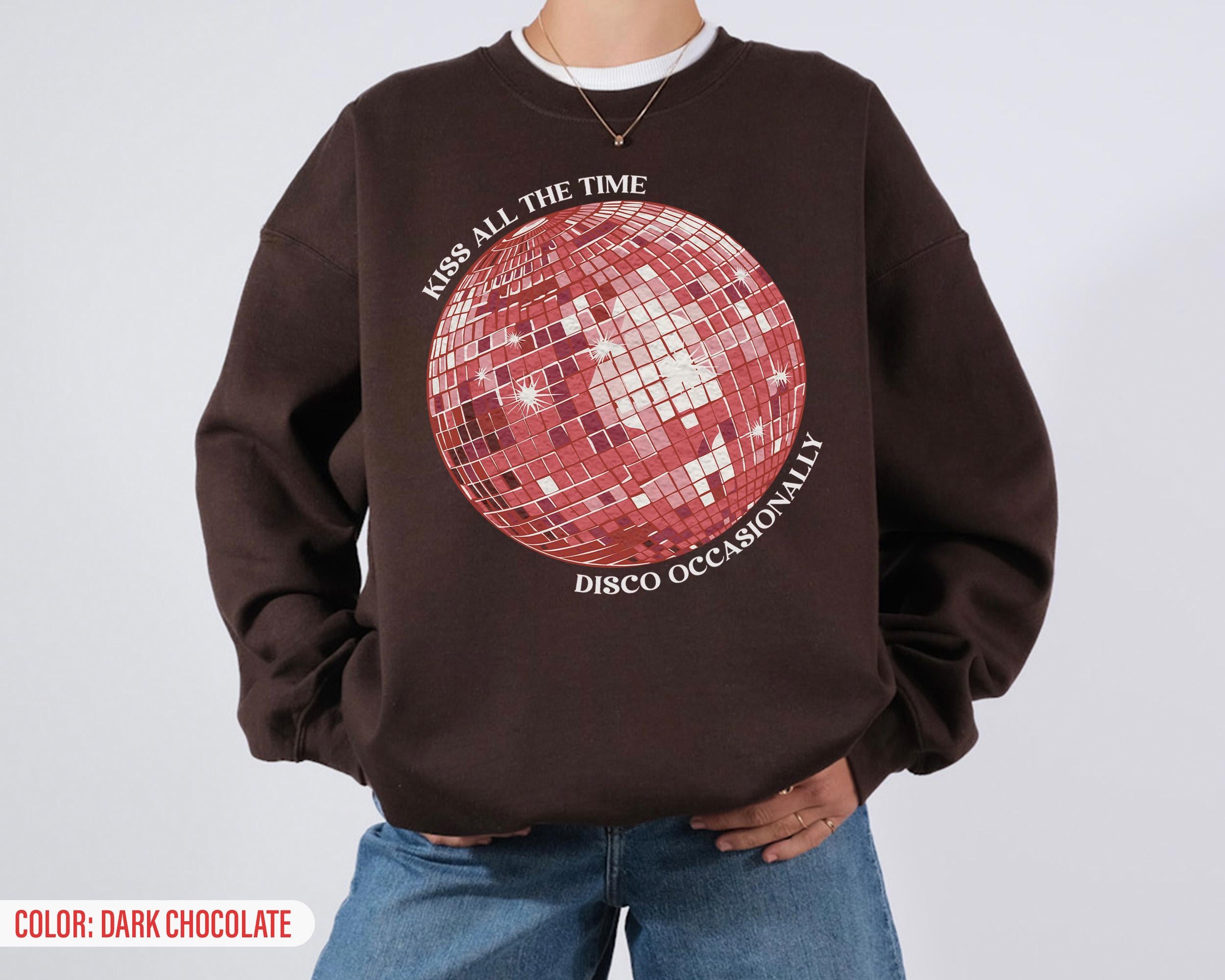 Kiss All The Time Disco Occasionally Shirt – Funny Retro Disco Graphic Tee