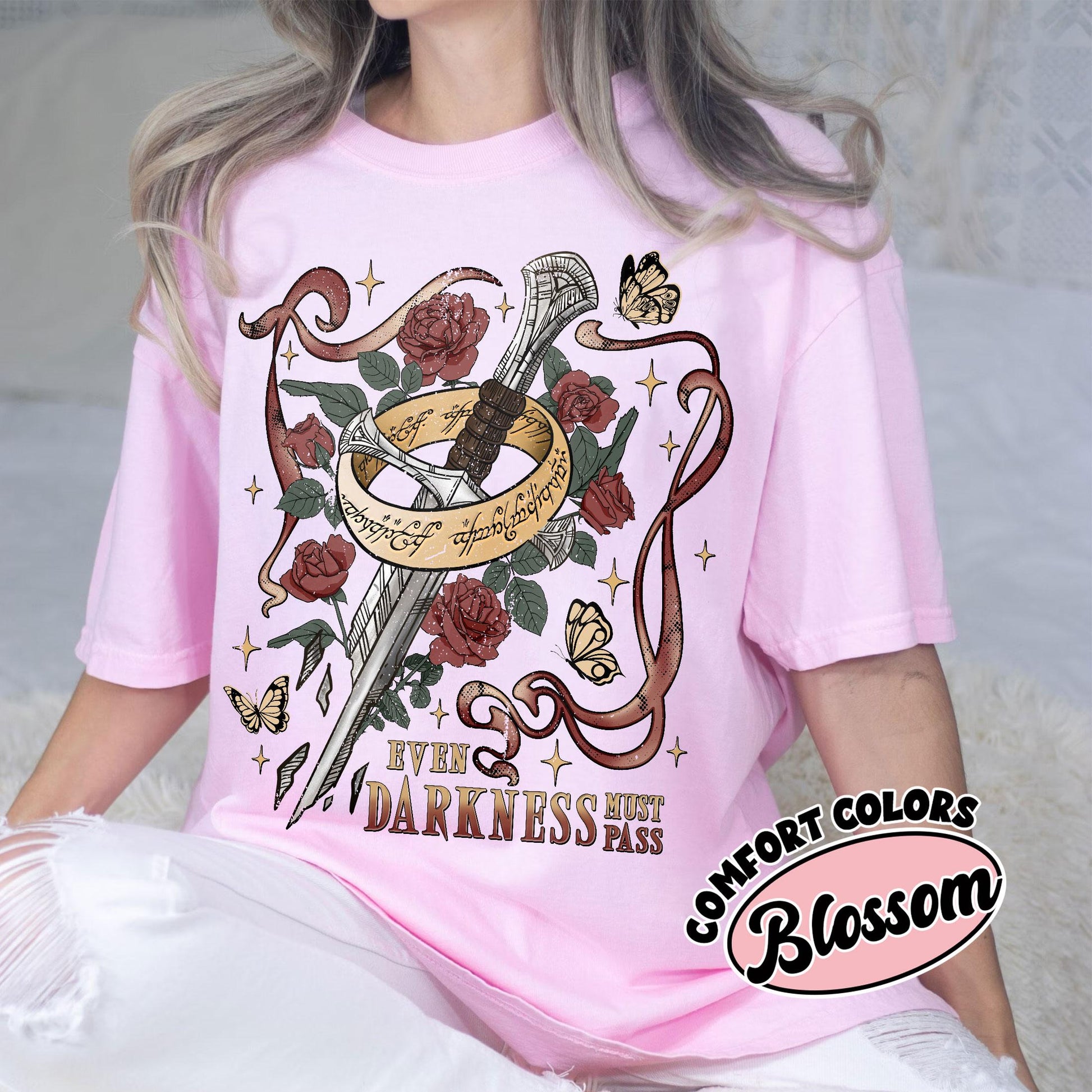 Fantasy Quote Shirt – I Am No Man Tee – Even Darkness Must Pass T Shirt – Gift for Film Lovers