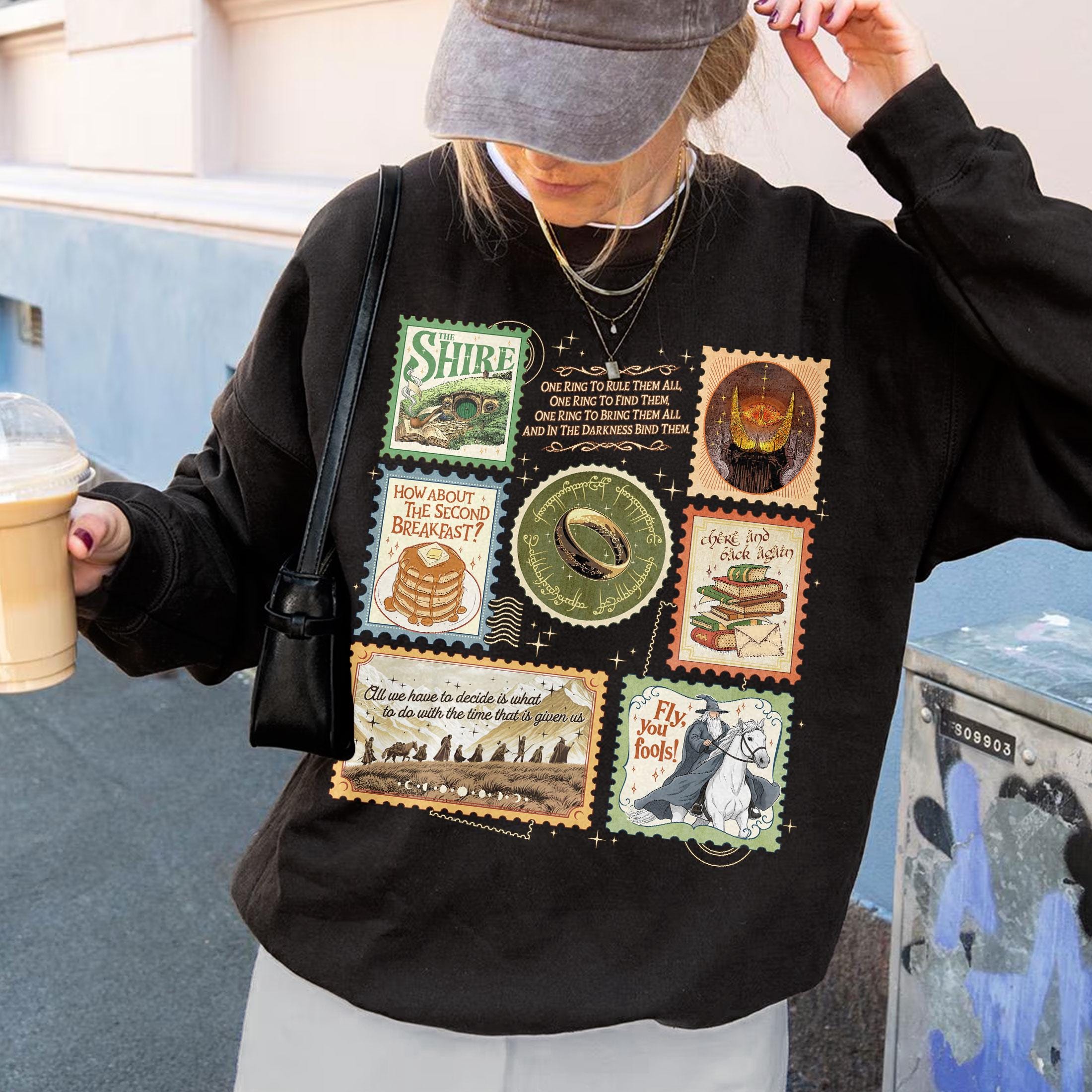 Middle Somewhere Graphic Sweatshirt – Fantasy Reading & Adventure Fan Apparel