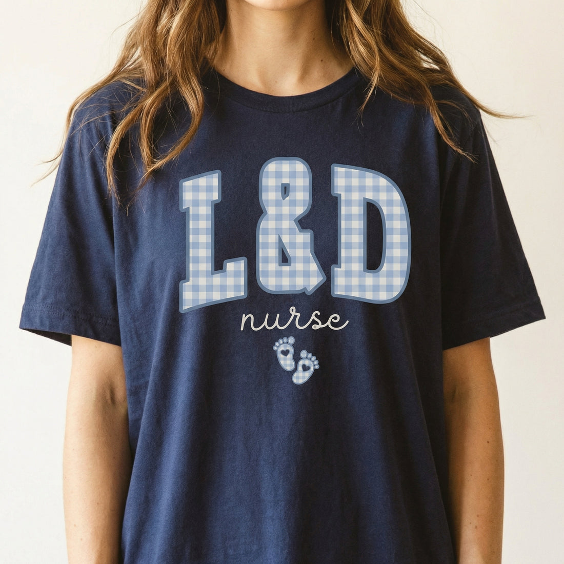L&D Nurse Gingham Shirt – Labor and Delivery Graphic Tee
