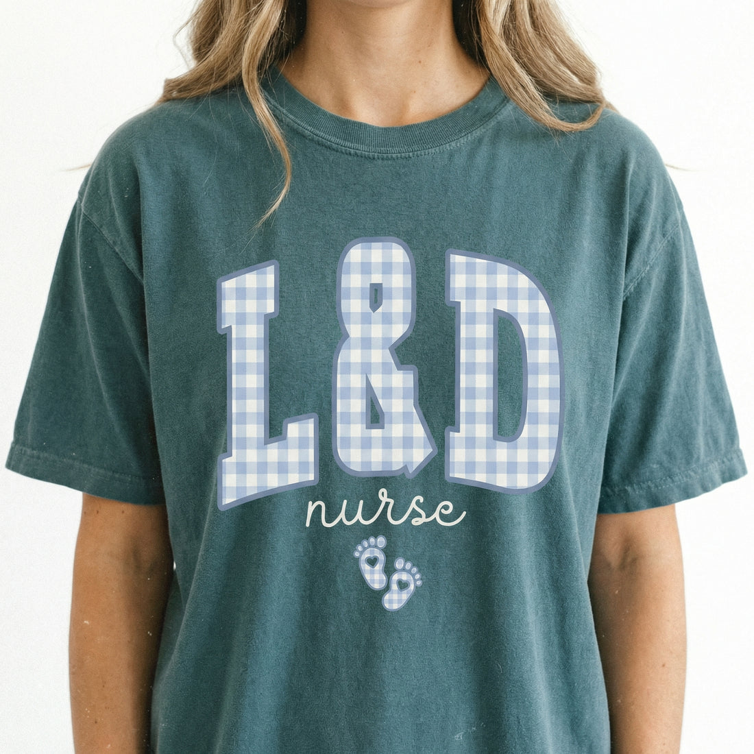 L&D Nurse Gingham Shirt – Labor and Delivery Graphic Tee