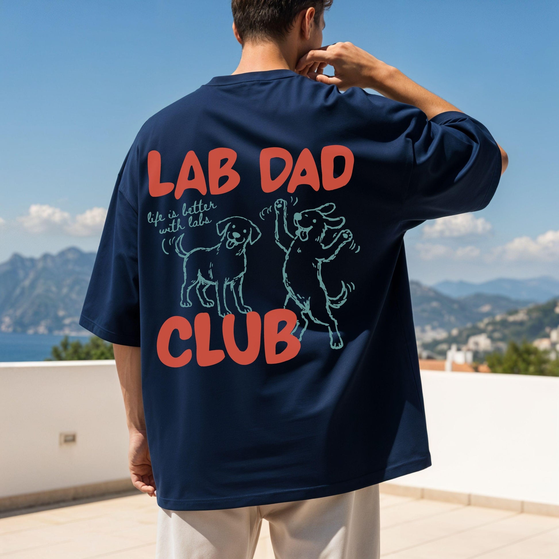 Lab Dad T-Shirt – Labrador Retriever Dog Lover Gift for Him