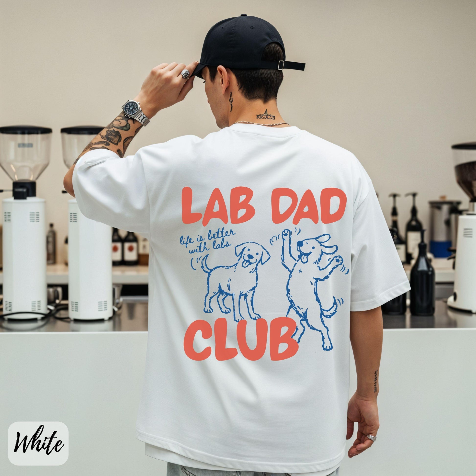 Lab Dad T-Shirt – Labrador Retriever Dog Lover Gift for Him