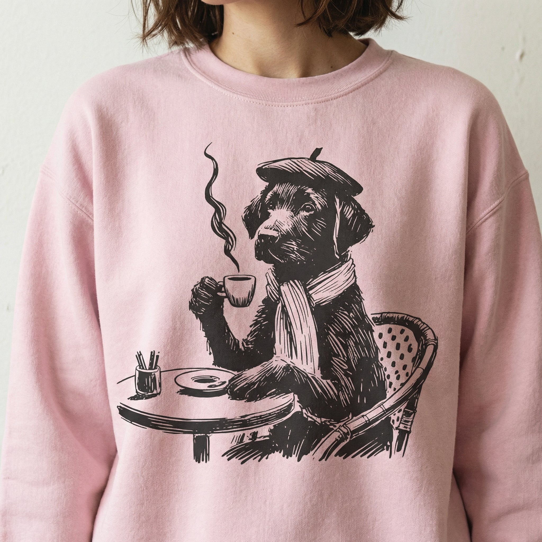 Labrador Retriever Paris T-Shirt – French Café Dog Mom Gift