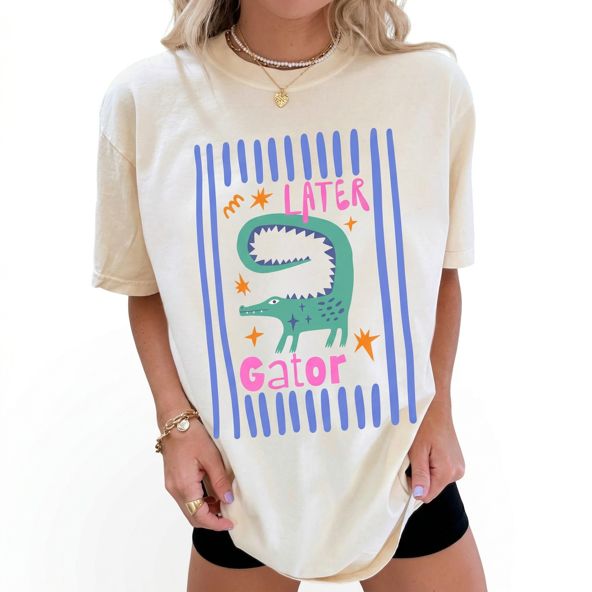Later Gator Funny T-Shirt – Sarcastic Alligator Graphic Tee for Women