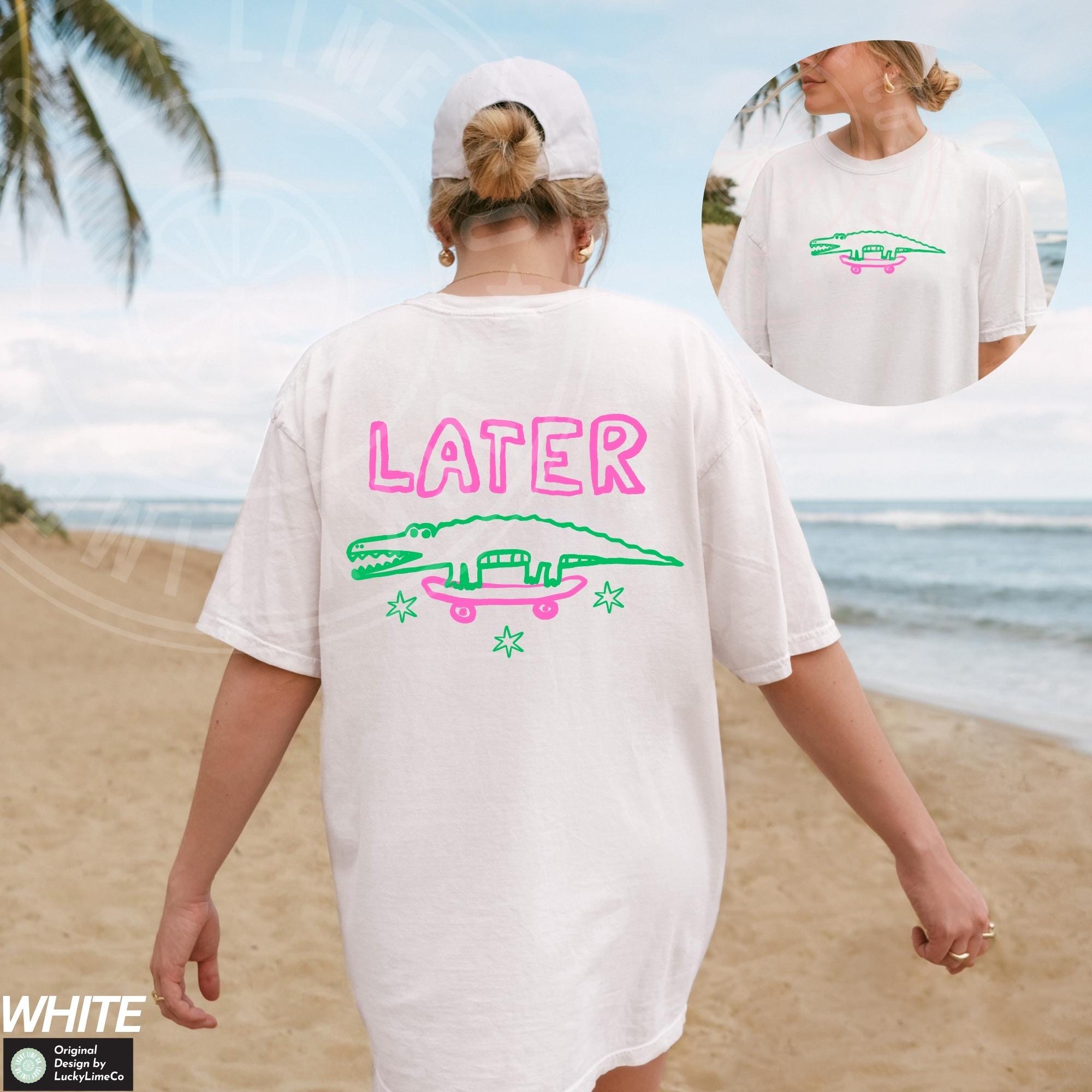 Later Gator Graphic Tee – Funny Alligator Humor Front Back Shirt