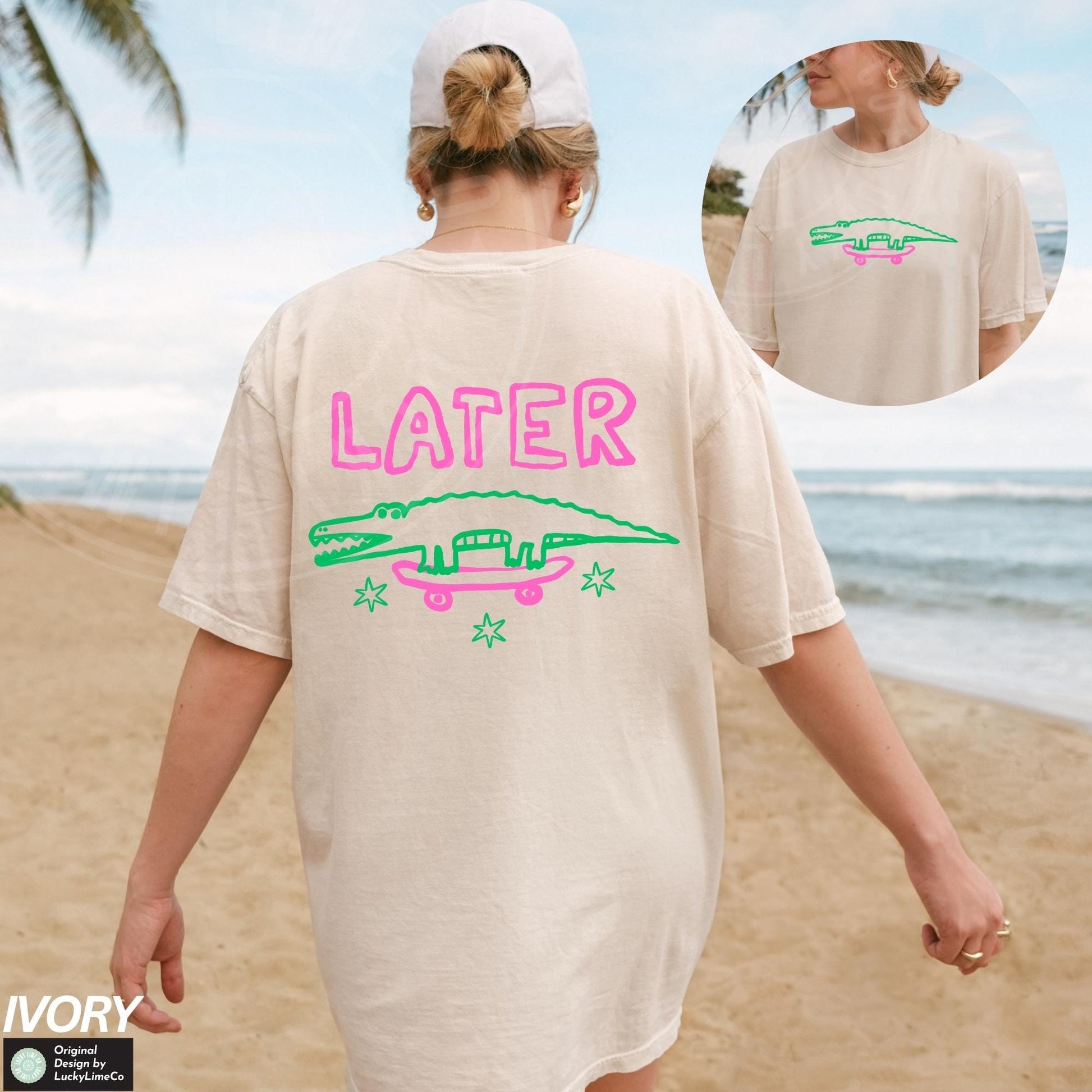 Later Gator Graphic Tee – Funny Alligator Humor Front Back Shirt