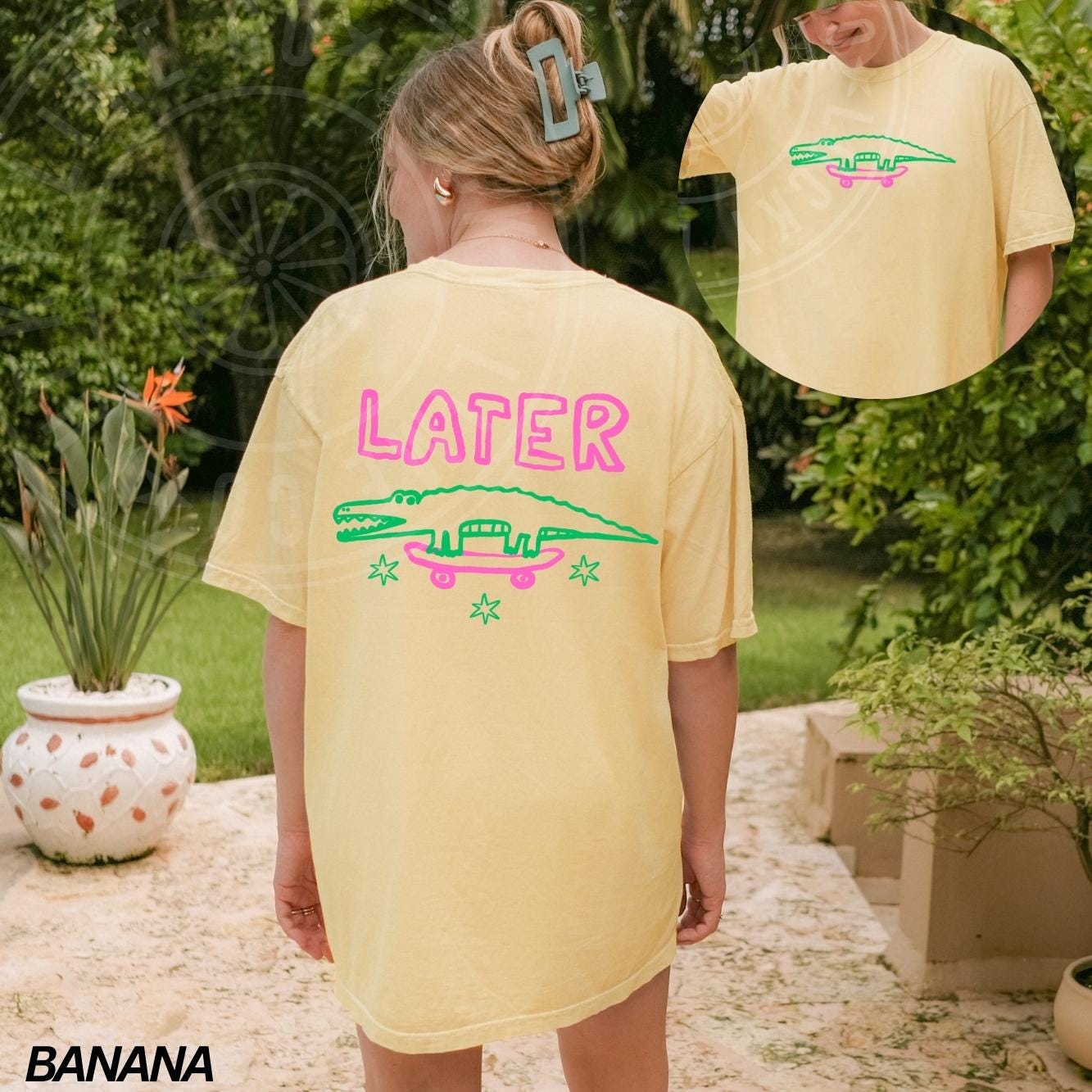 Later Gator Graphic Tee – Funny Alligator Humor Front Back Shirt
