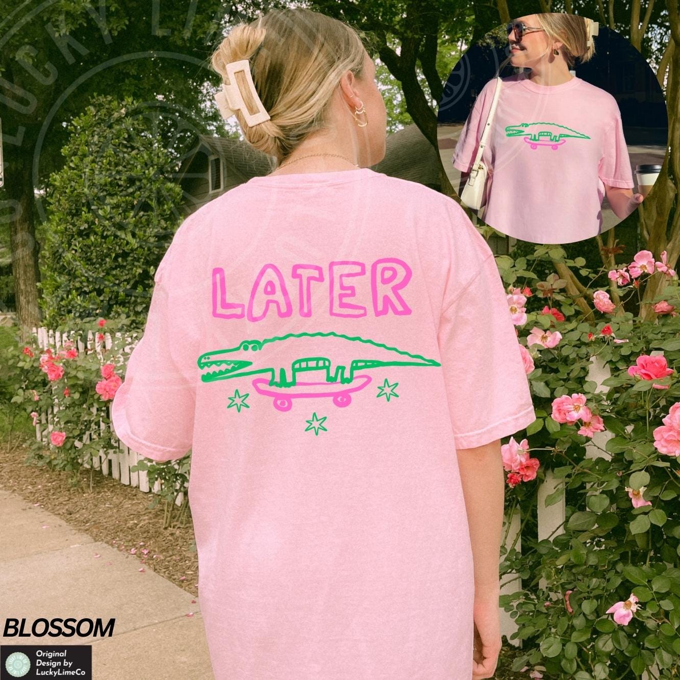 Later Gator Graphic Tee – Funny Alligator Humor Front Back Shirt