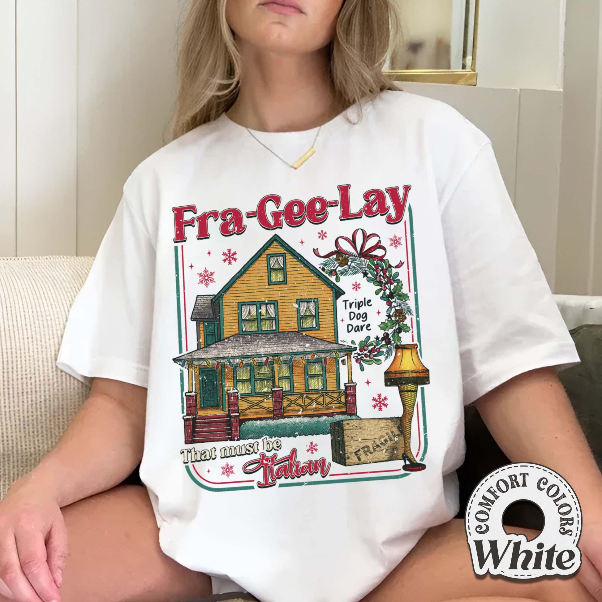 Leg Lamp Christmas Shirt – Funny 90s Nostalgia Holiday Oh Fudge Tee