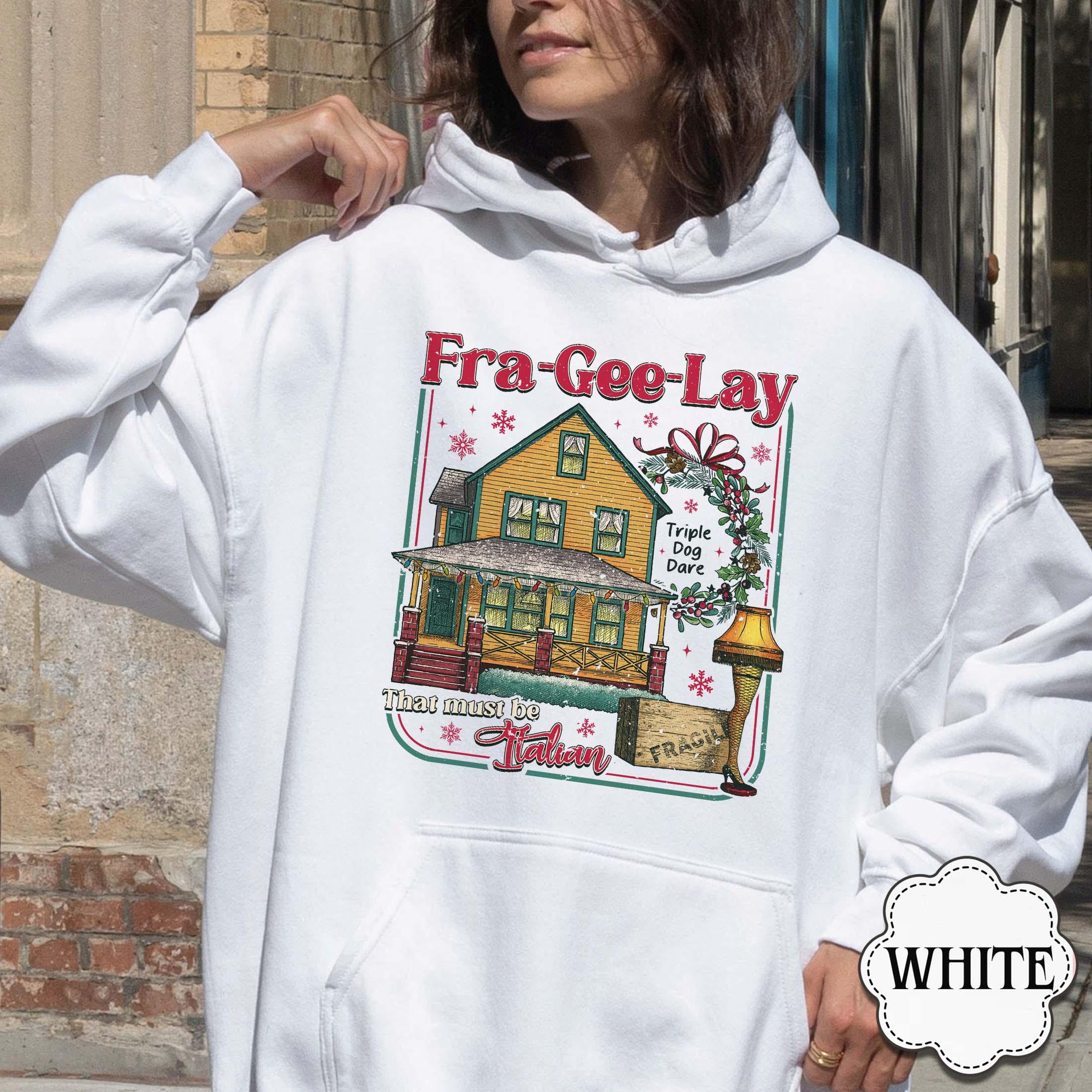 Leg Lamp Christmas Sweatshirt – Funny 90s Nostalgia Oh Fudge Holiday Shirt