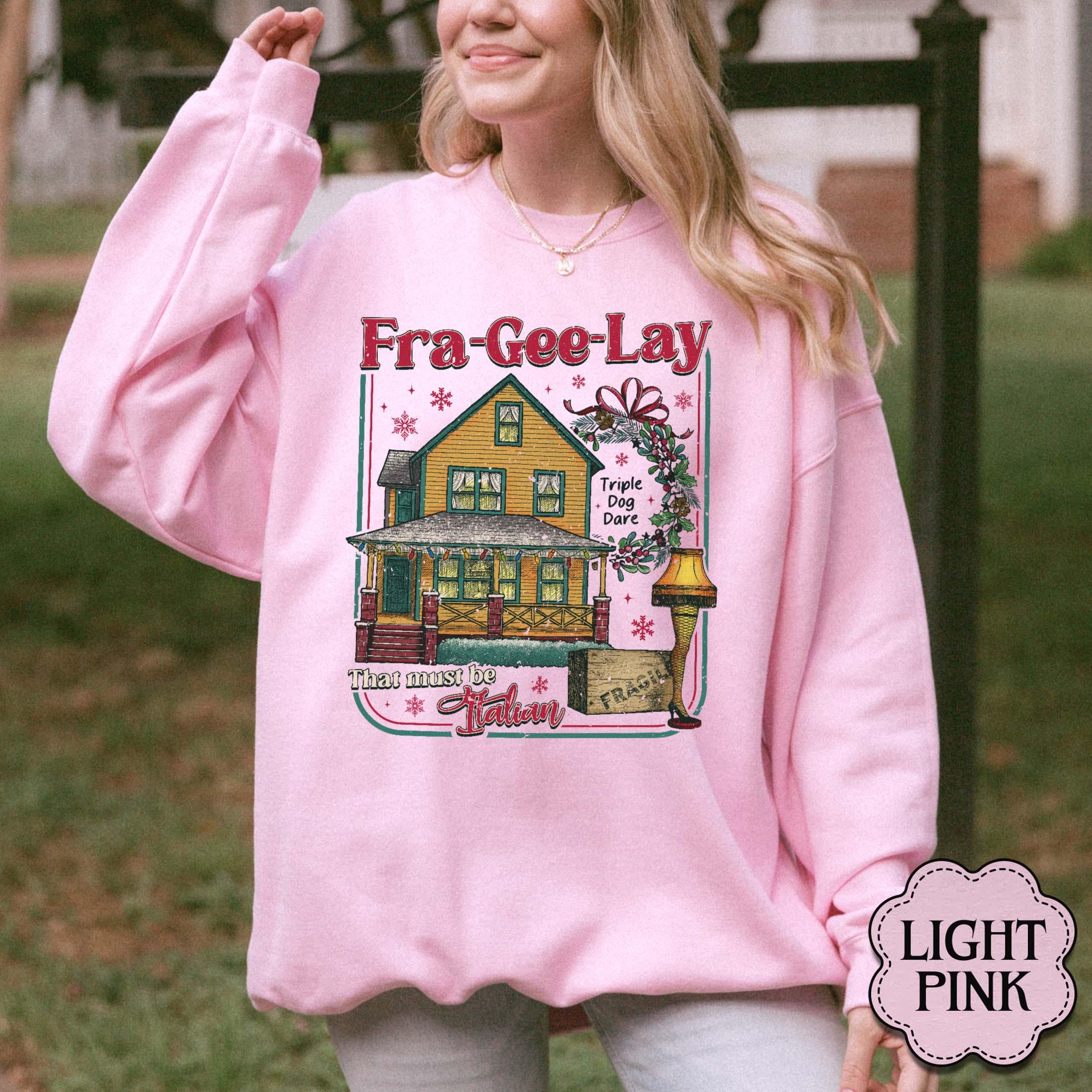 Leg Lamp Christmas Sweatshirt – Funny 90s Nostalgia Oh Fudge Holiday Shirt