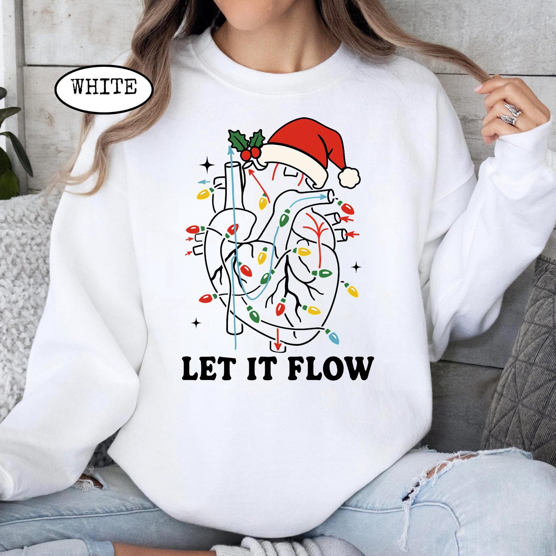 Let It Flow Shirt – Christmas Cardiac Crew Nurse Holiday Tee