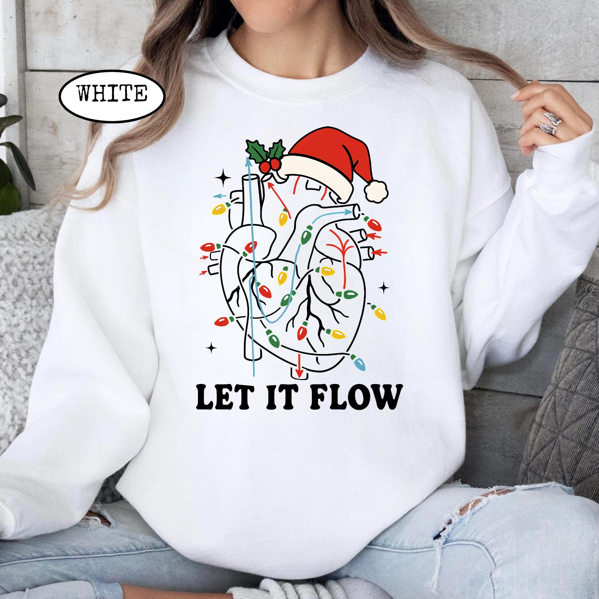 Let It Flow Shirt – Christmas Cardiac Crew Nurse Holiday Tee