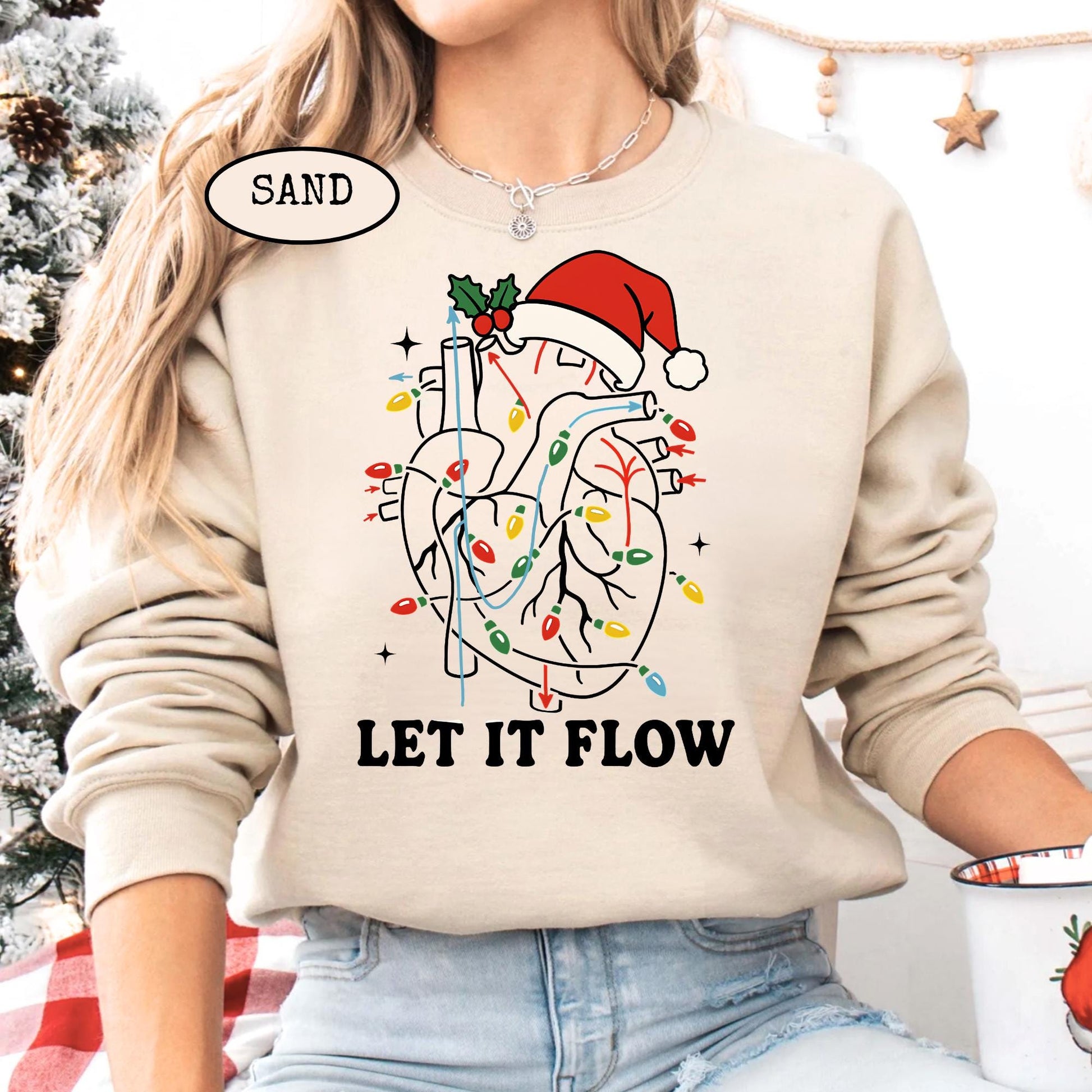 Let It Flow Shirt – Christmas Cardiac Crew Nurse Holiday Tee