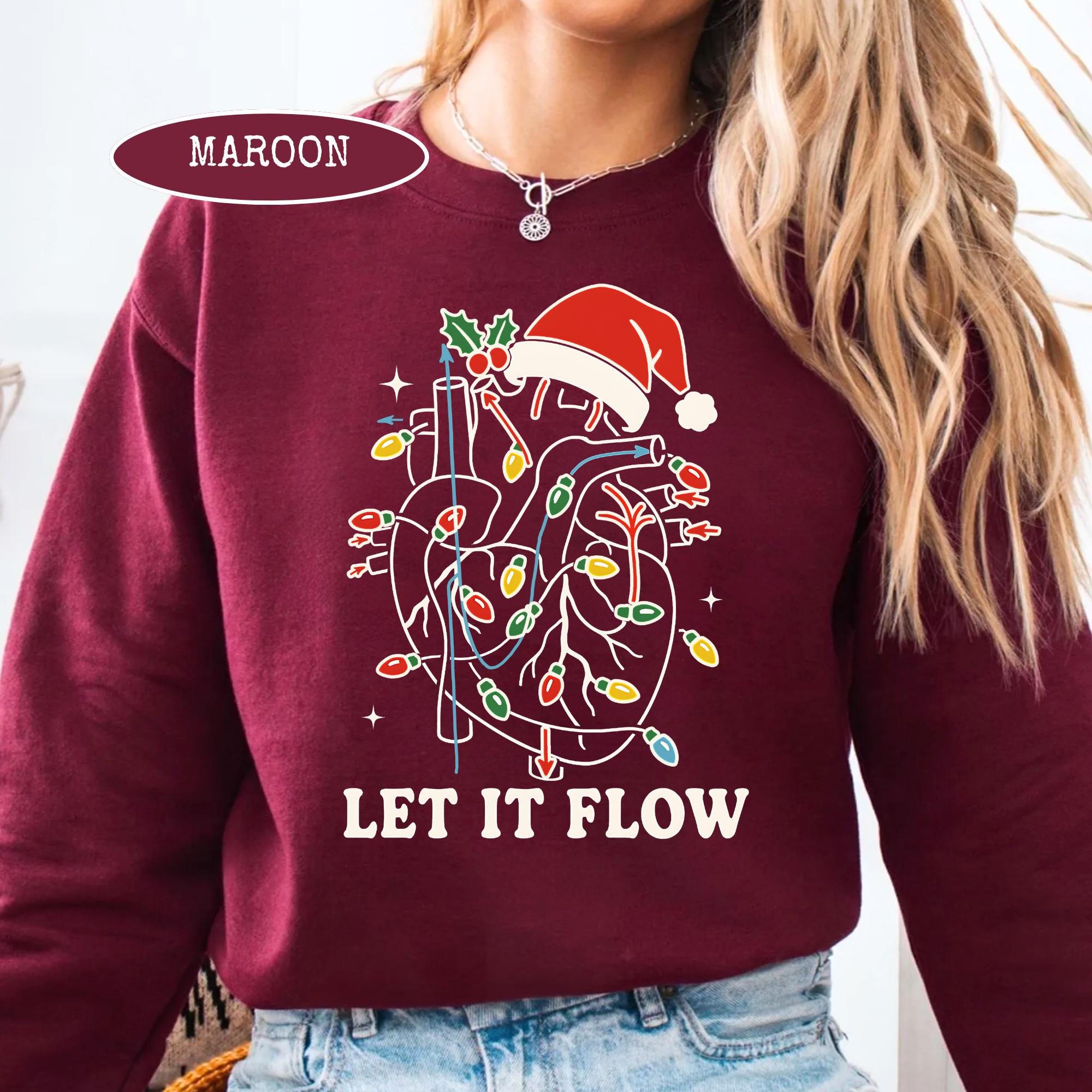 Let It Flow Shirt – Christmas Cardiac Crew Nurse Holiday Tee