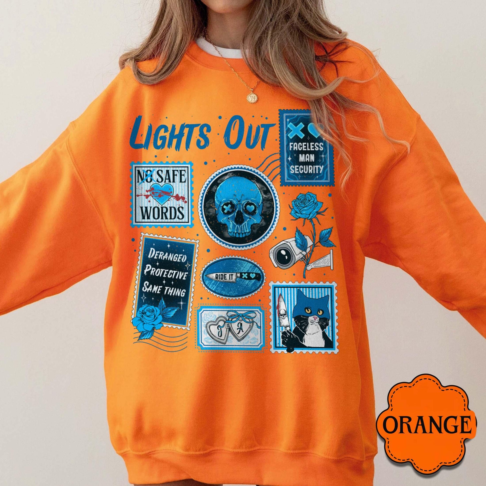 Lights Out Book Lover Sweatshirt – Dark Romance Reading Crewneck