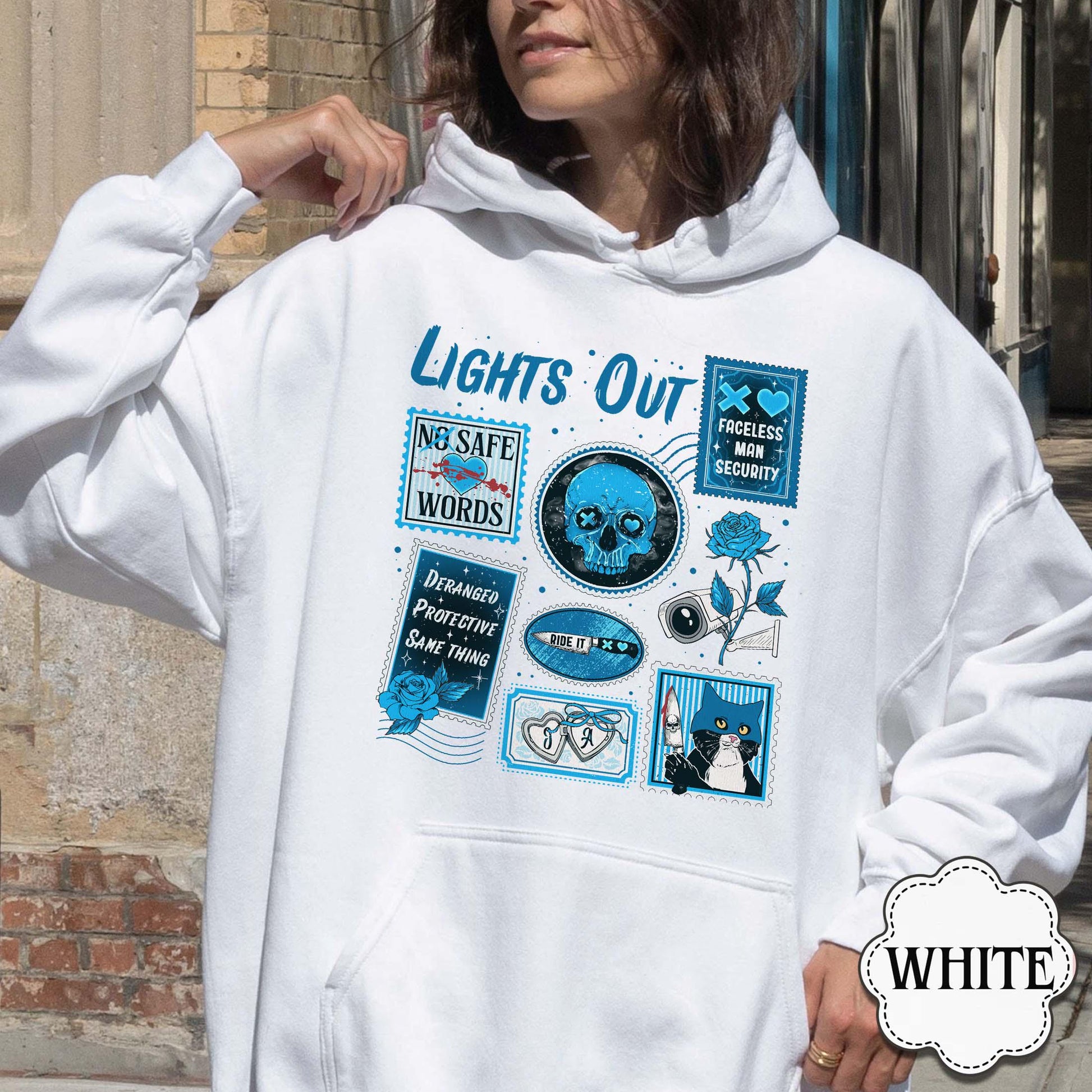 Lights Out Book Lover Sweatshirt – Dark Romance Reading Crewneck