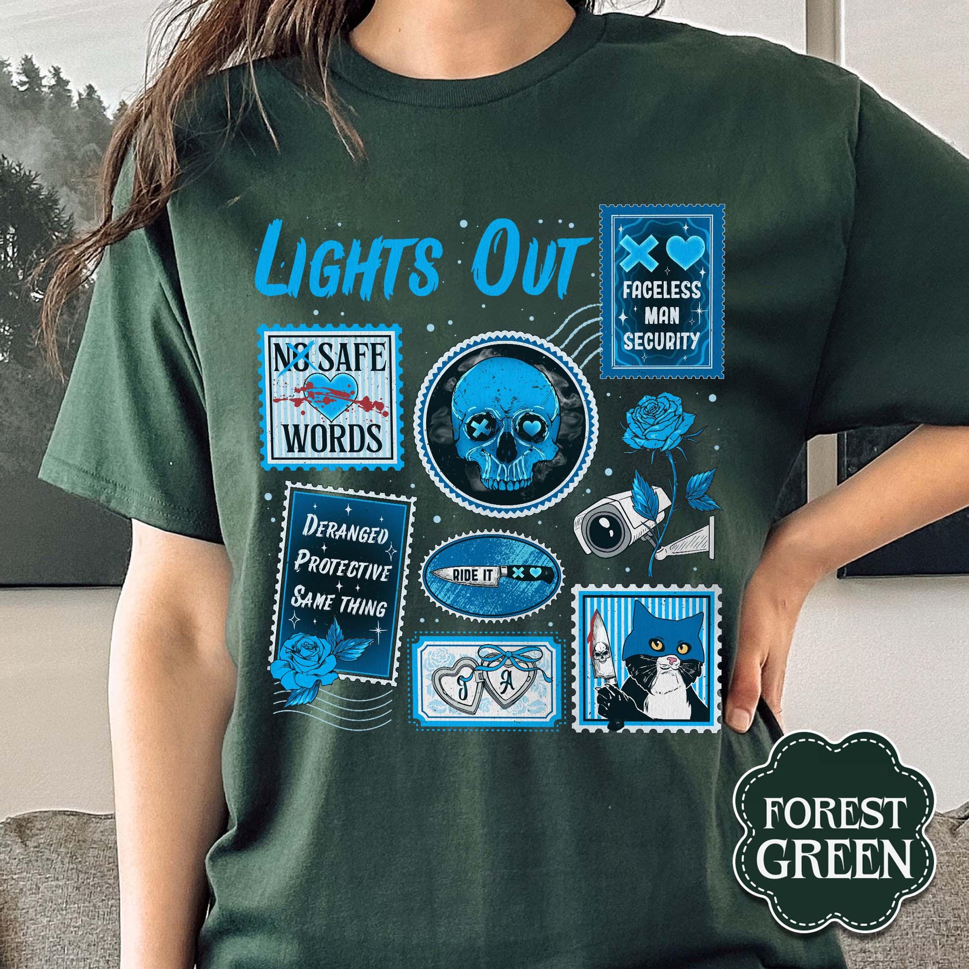 Lights Out Book Lover Sweatshirt – Dark Romance Reading Crewneck