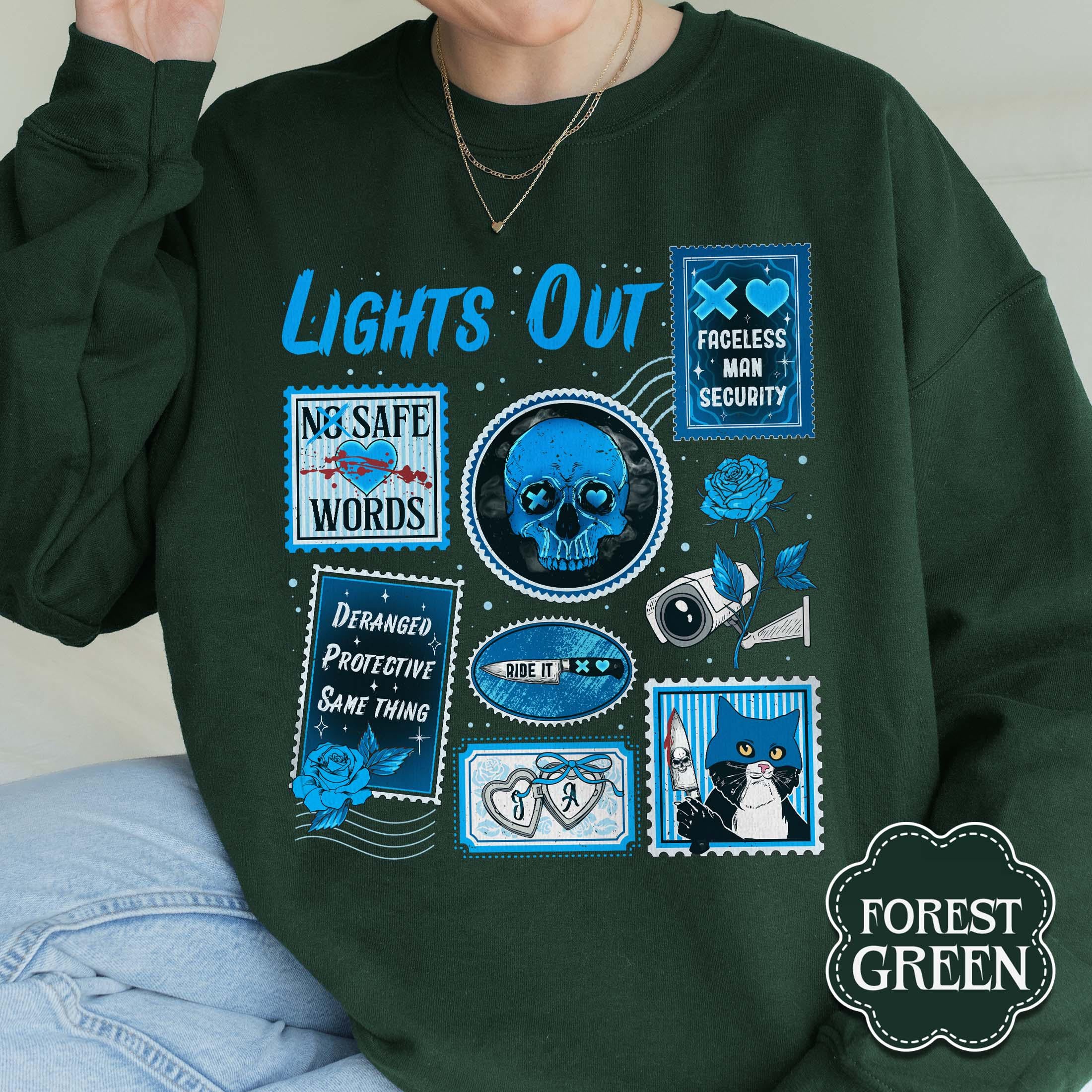 Lights Out Book Lover Sweatshirt – Dark Romance Reading Crewneck