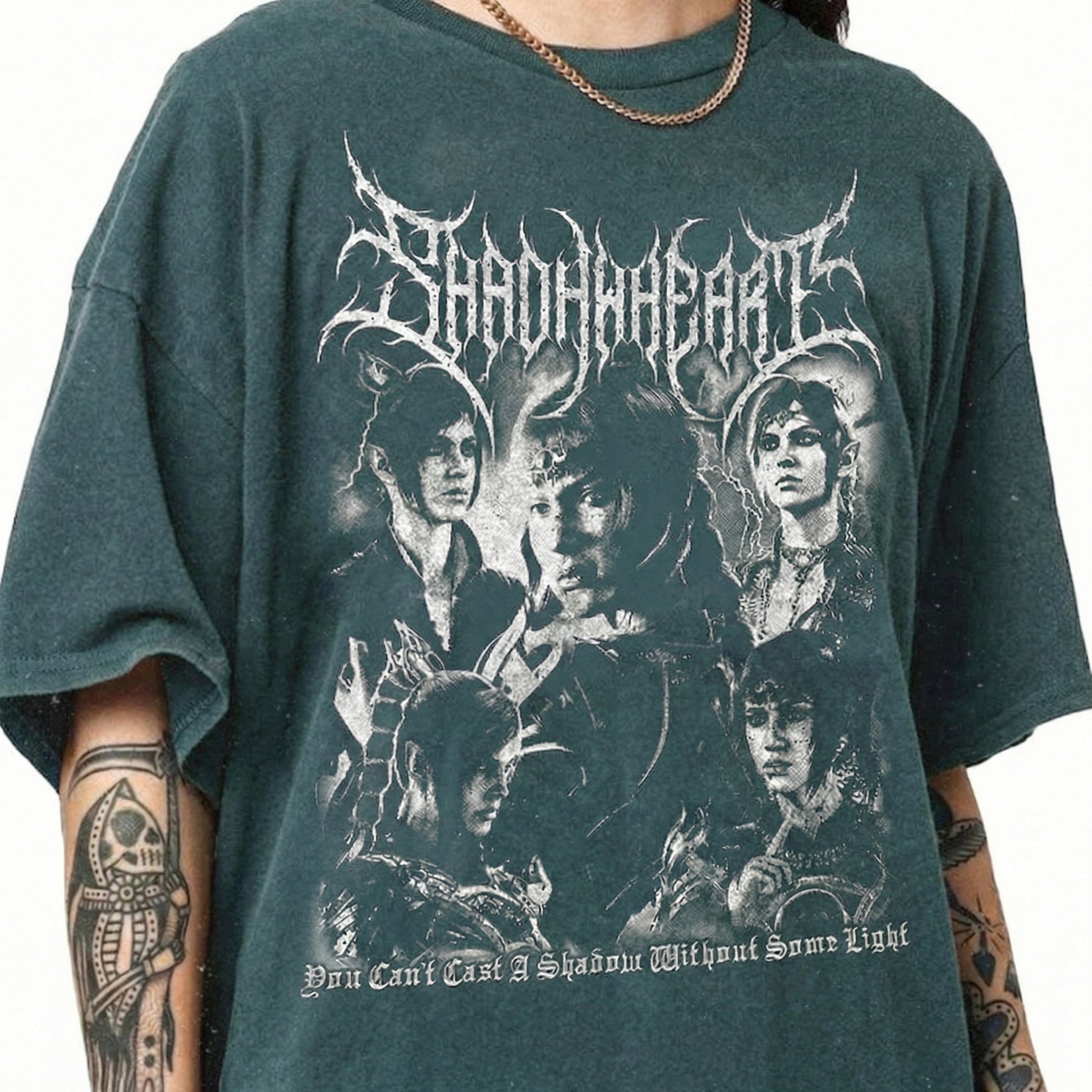 Limited Shadowheart Dark Fantasy Black Metal Vintage T-Shirt – Gothic Graphic Tee