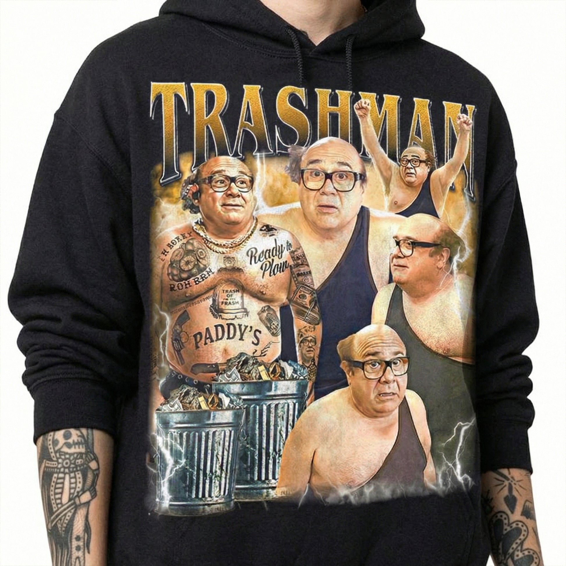 Limited Vintage Denny Devito Trashman Graphic T-Shirt – Retro Meme Style Unisex Tee