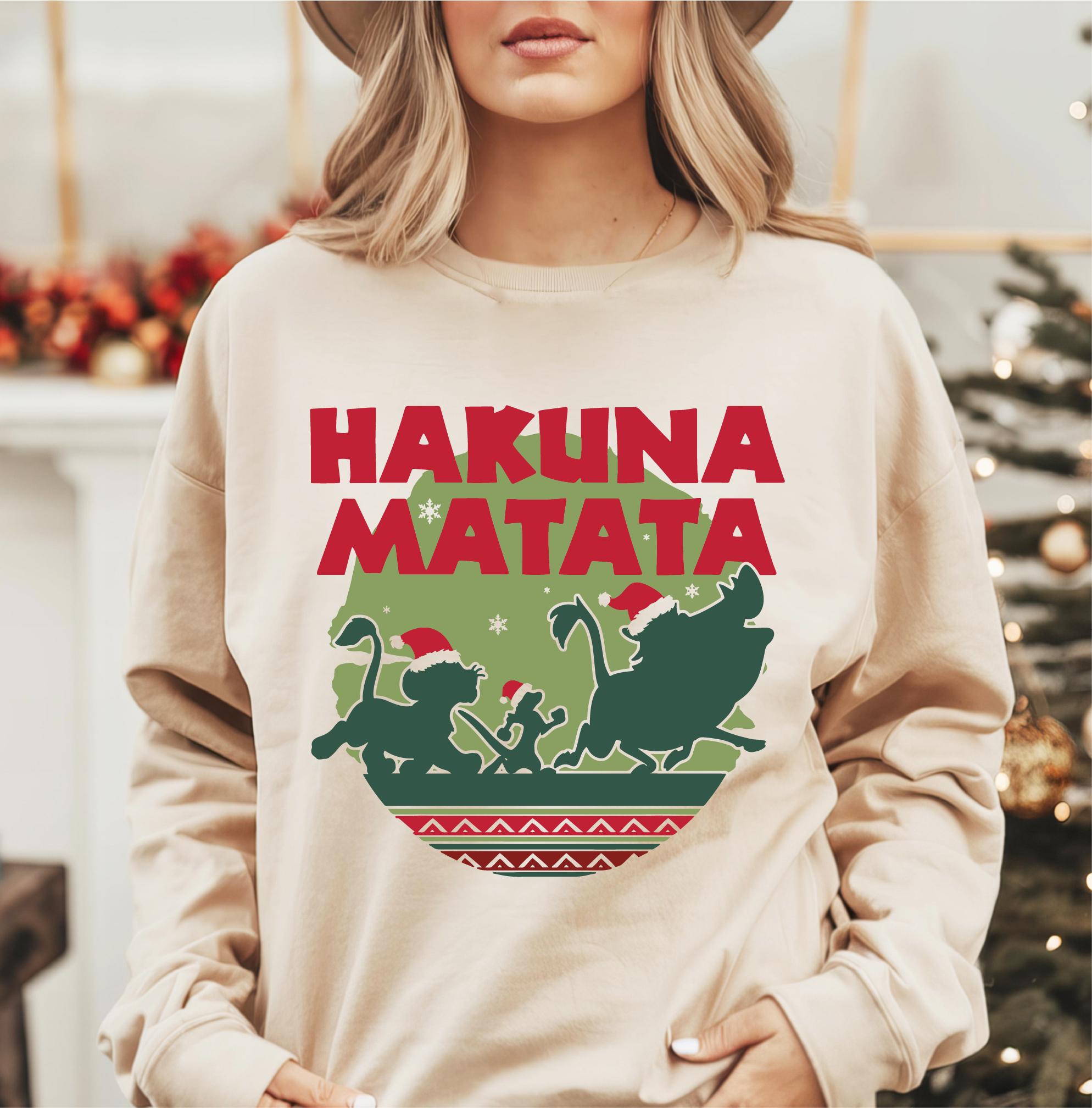 Lion King Christmas T-Shirt – Hakuna Matata Holiday Shirt, Animal Kingdom Xmas Tee