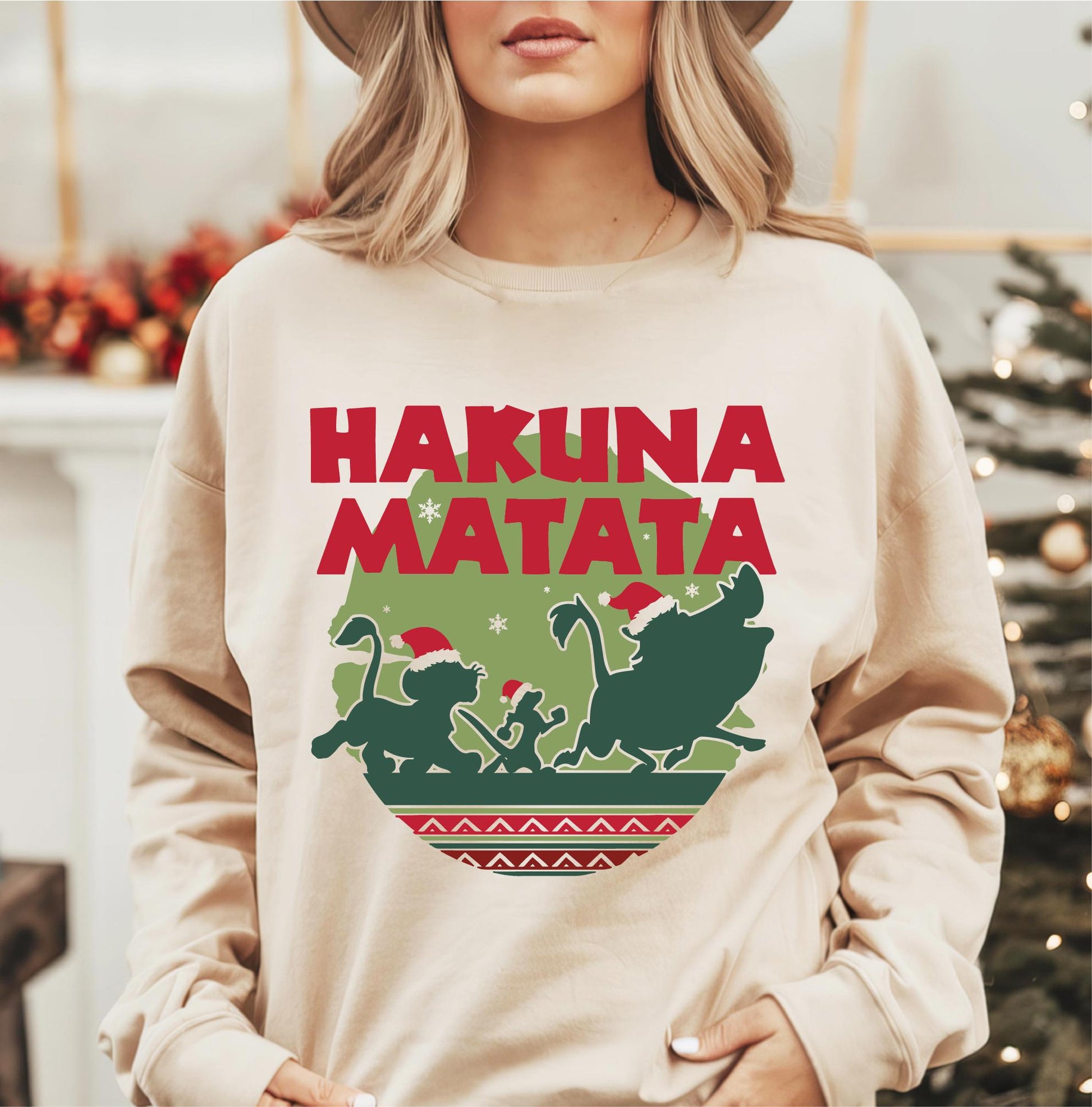 Lion King Christmas T-Shirt – Hakuna Matata Holiday Shirt, Animal Kingdom Xmas Tee