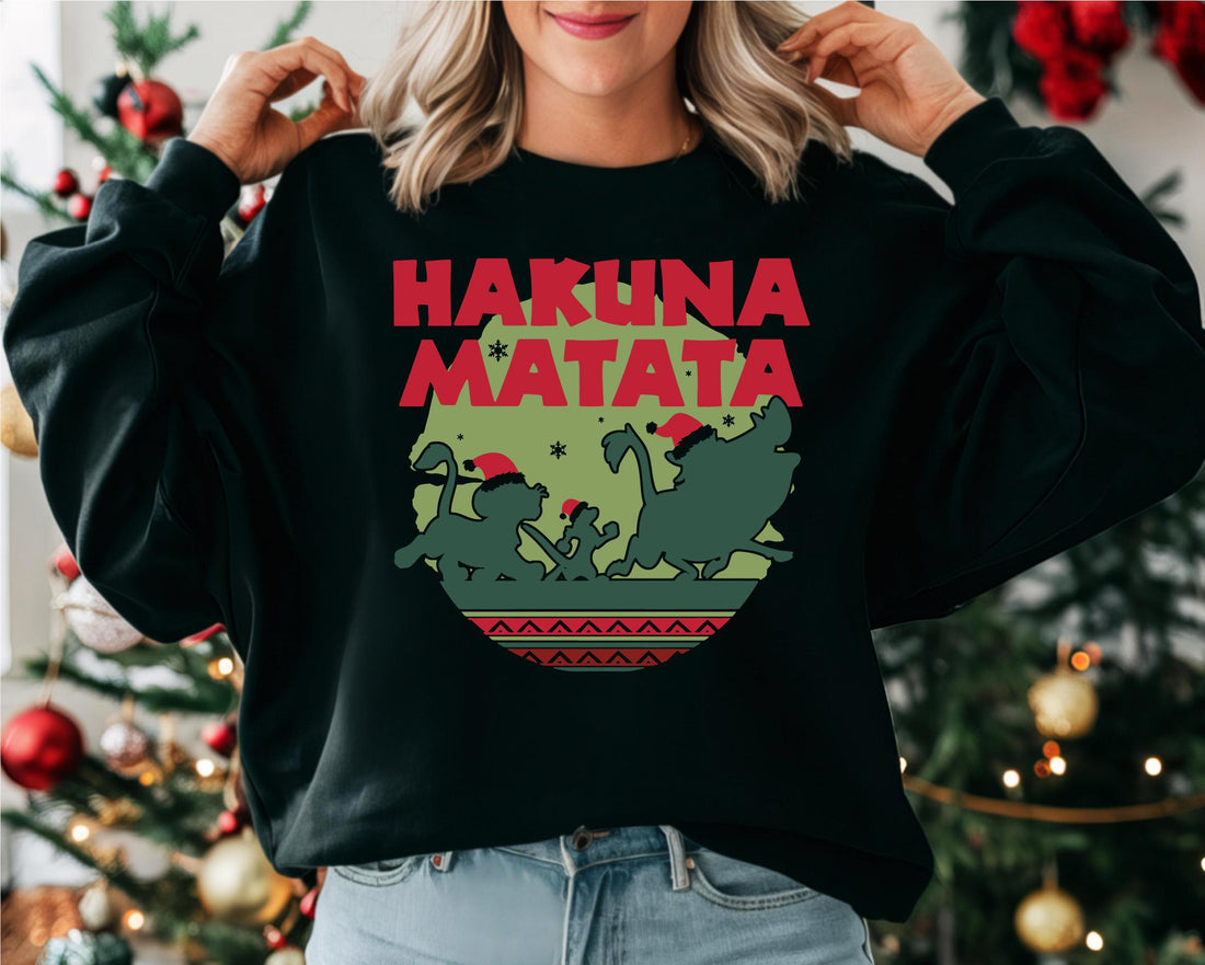 Lion King Christmas T-Shirt – Hakuna Matata Holiday Shirt, Animal Kingdom Xmas Tee