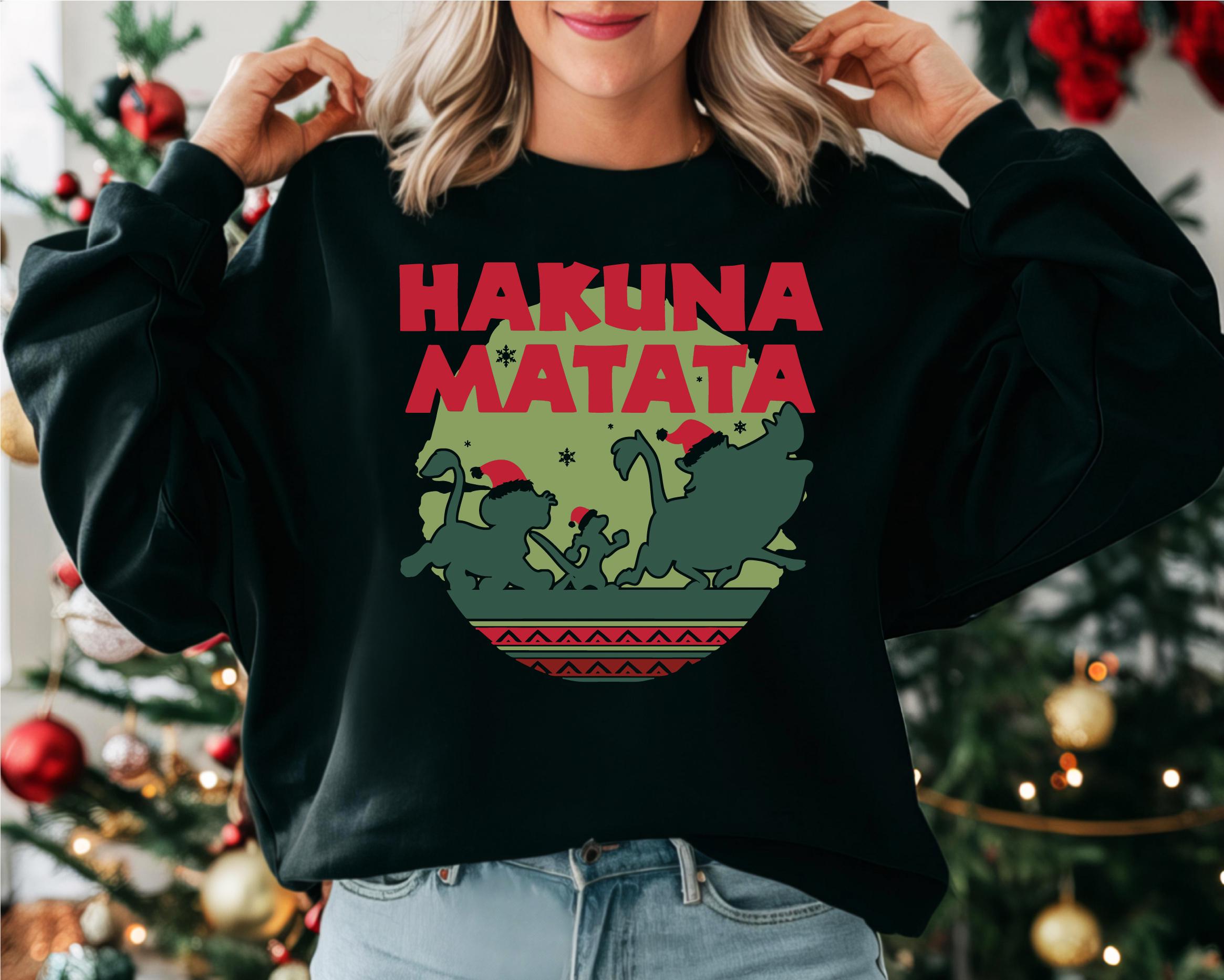 Lion King Christmas T-Shirt – Hakuna Matata Holiday Shirt, Animal Kingdom Xmas Tee