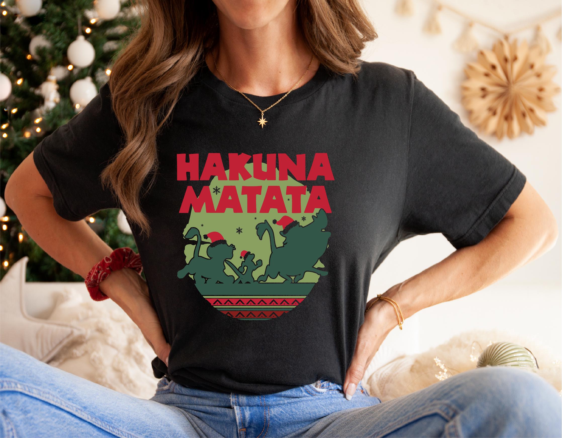 Lion King Christmas T-Shirt – Hakuna Matata Holiday Shirt, Animal Kingdom Xmas Tee