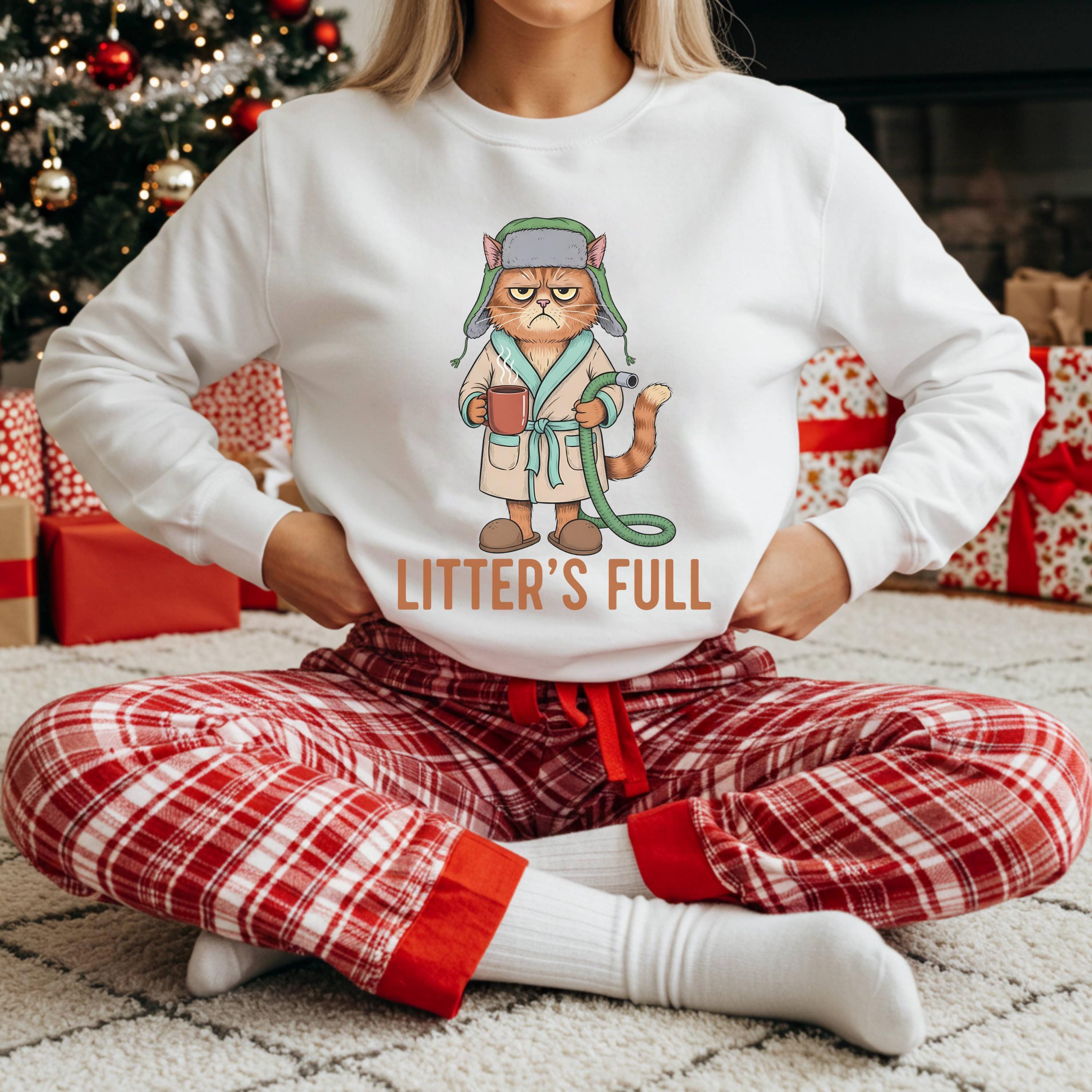Litters Full Christmas Shirt – Funny Cat Lover Xmas Tee – Holiday Unisex Shirt