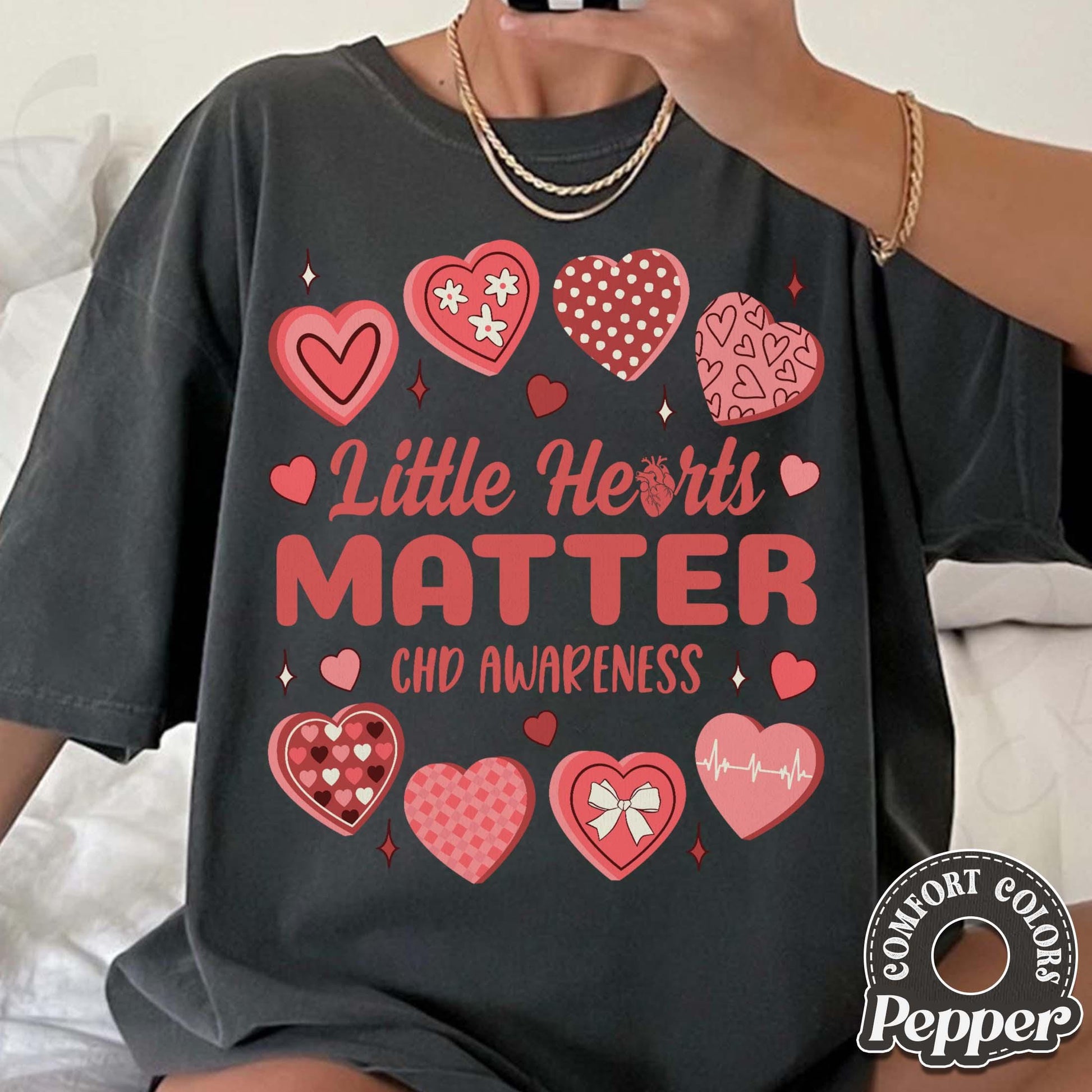Little Hearts Matter Graphic T-Shirt – CHD Awareness Support Tee
