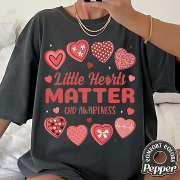 Little Hearts Matter Graphic T-Shirt – CHD Awareness Support Tee