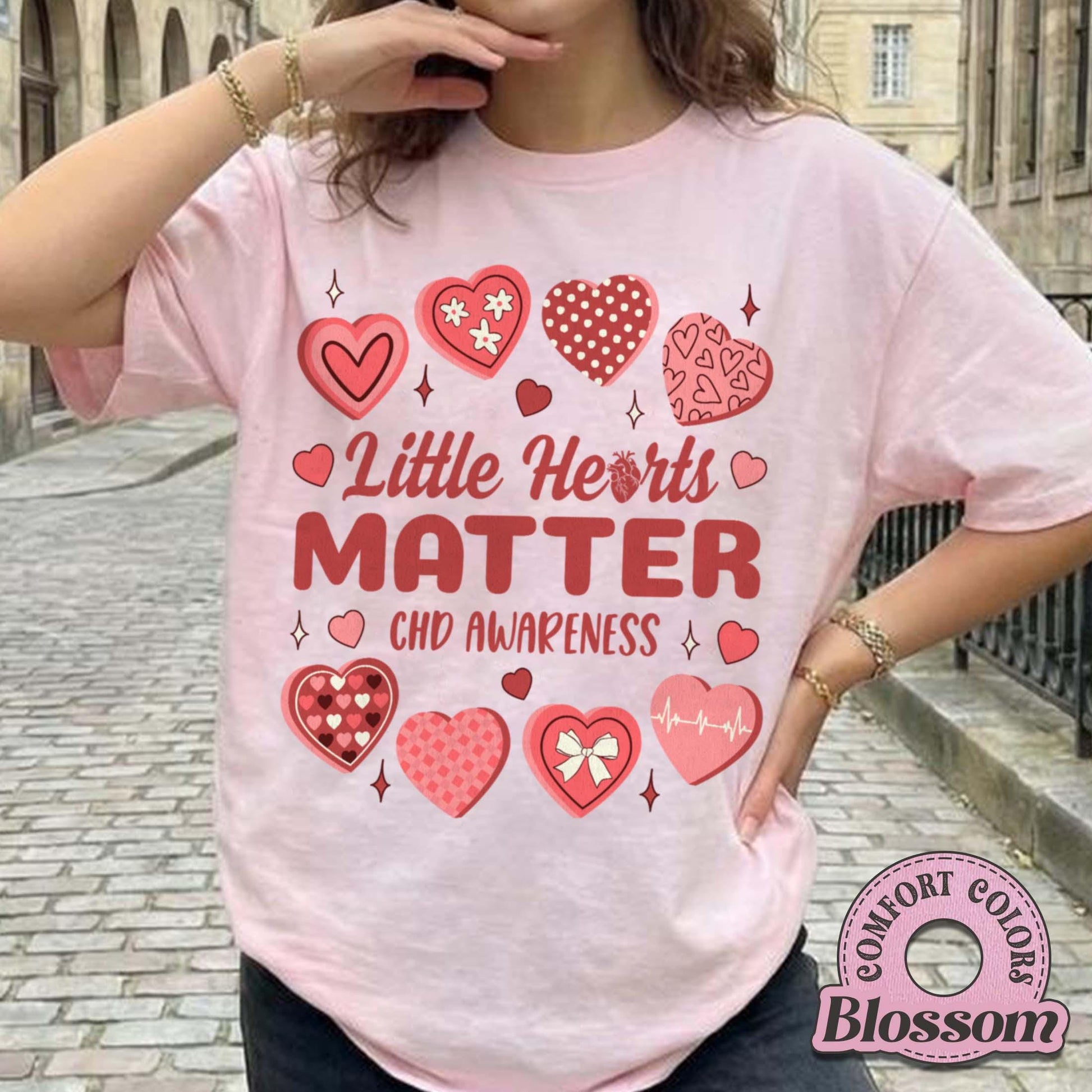 Little Hearts Matter Graphic T-Shirt – CHD Awareness Support Tee