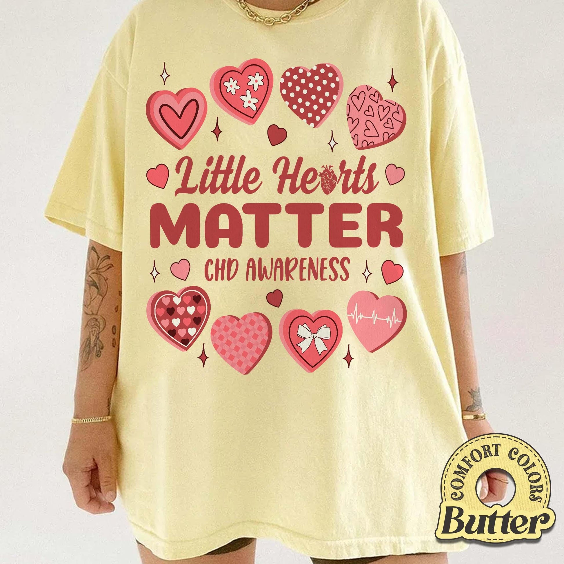Little Hearts Matter Graphic T-Shirt – CHD Awareness Support Tee