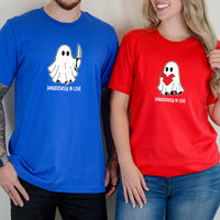 Love or Knife Ghost Matching T-Shirts For Couples