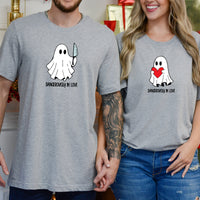 Love or Knife Ghost Matching T-Shirts For Couples