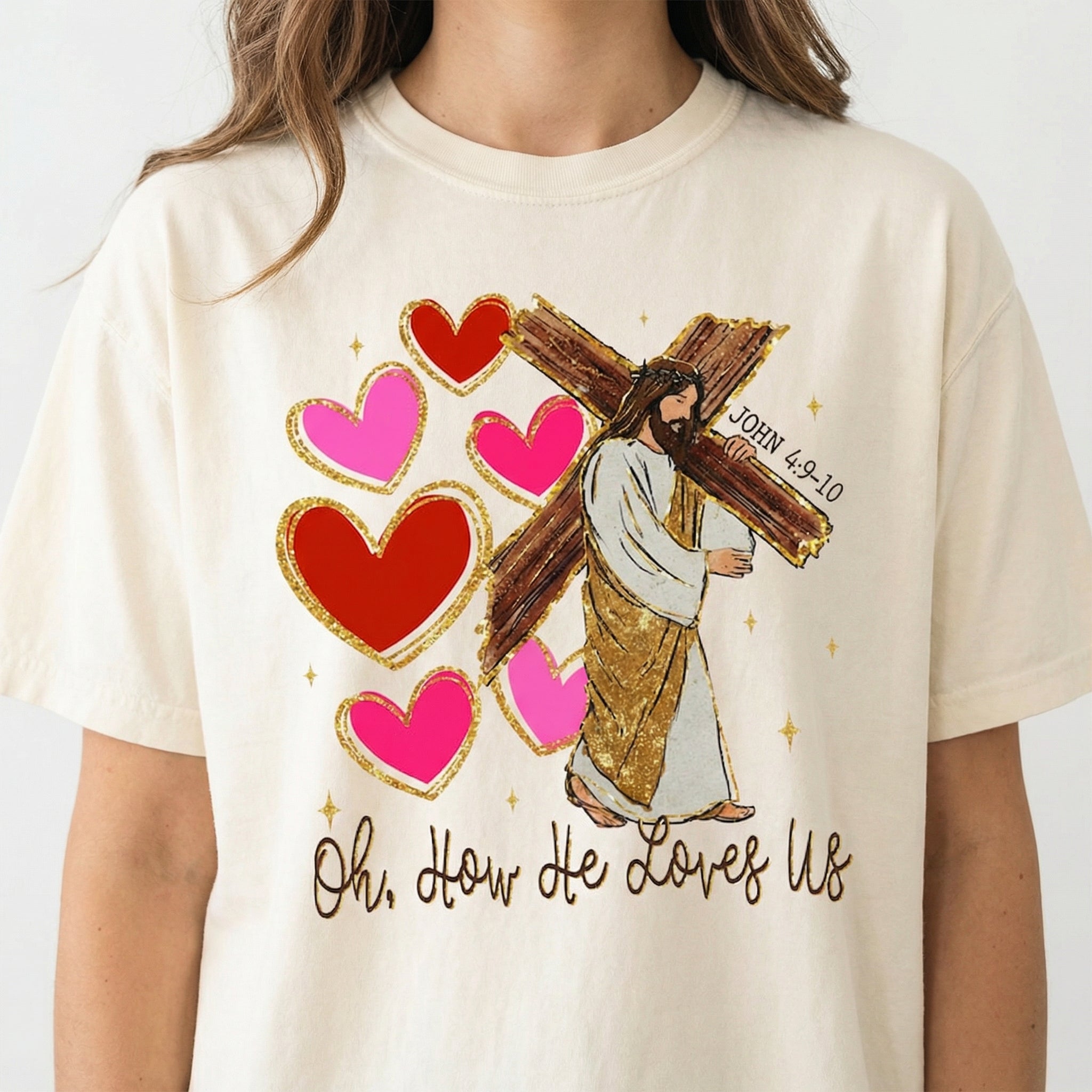 Loved Before Love Valentine T-Shirt - Christian Faith Heart Graphic Tee