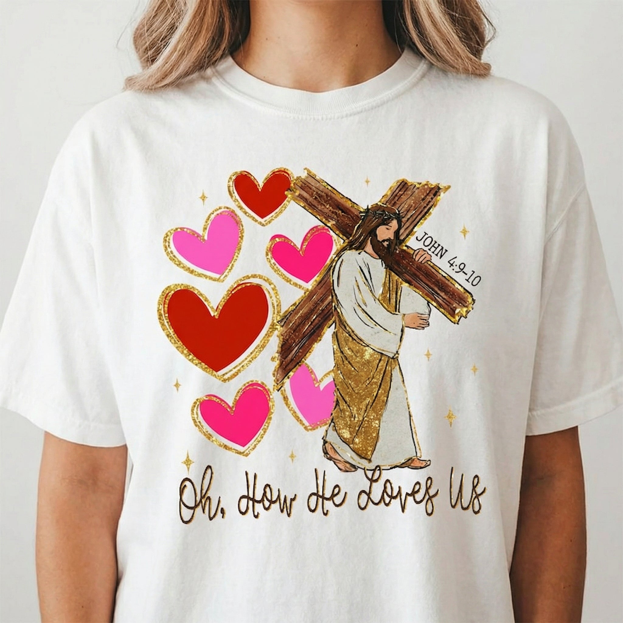 Loved Before Love Valentine T-Shirt - Christian Faith Heart Graphic Tee